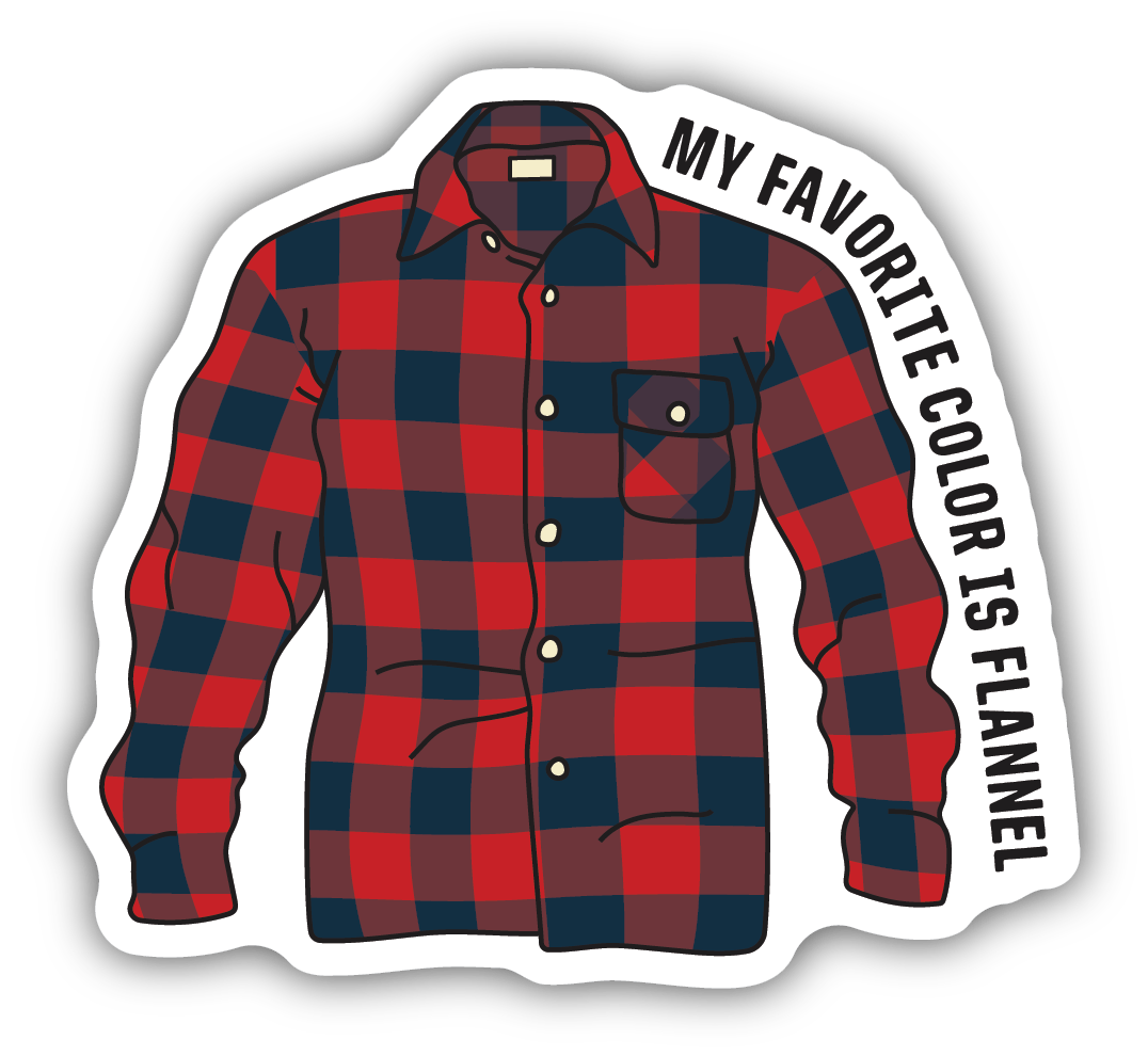 Plaid Flannel Vinyl Sticker