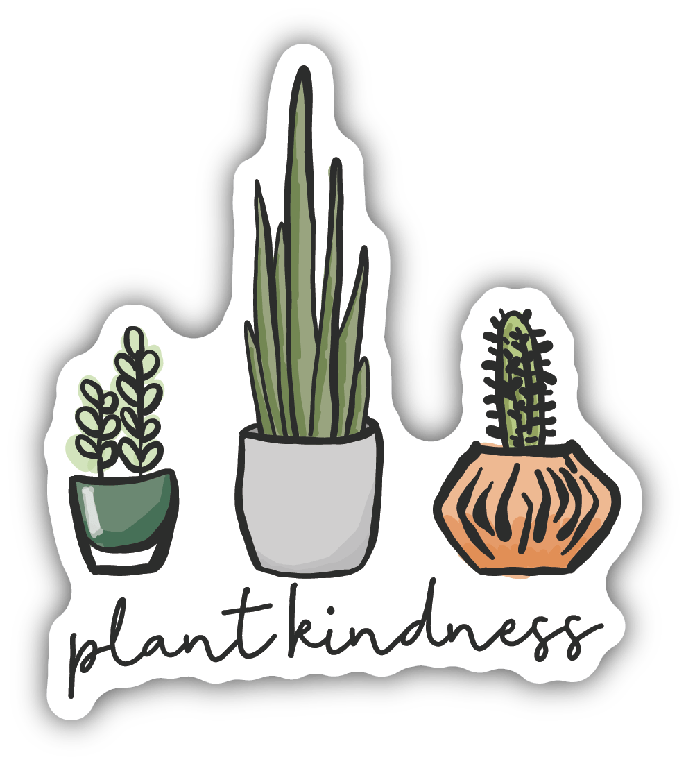 Plant Kindness Pots Vinyl Sticker