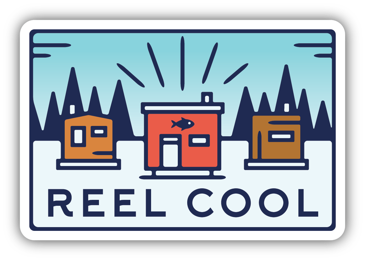 Reel Cool Ice Fishing Huts Vinyl Sticker