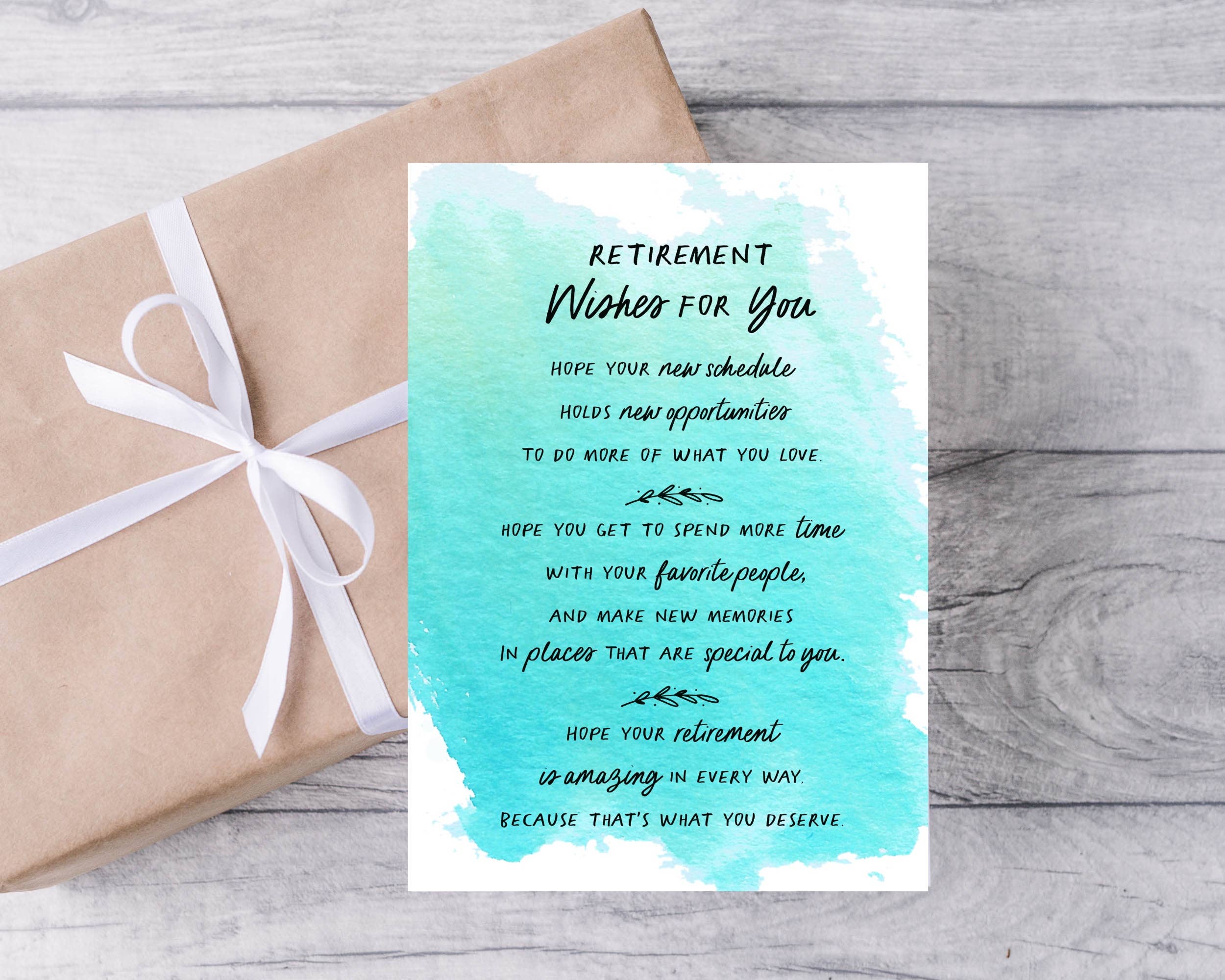 Card & Story Greeting Card Retirement Wishes Card