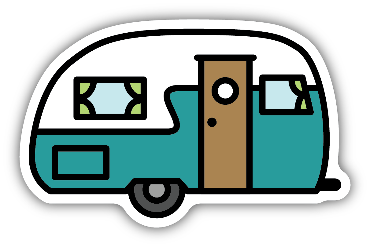 Retro Camper Vinyl Sticker