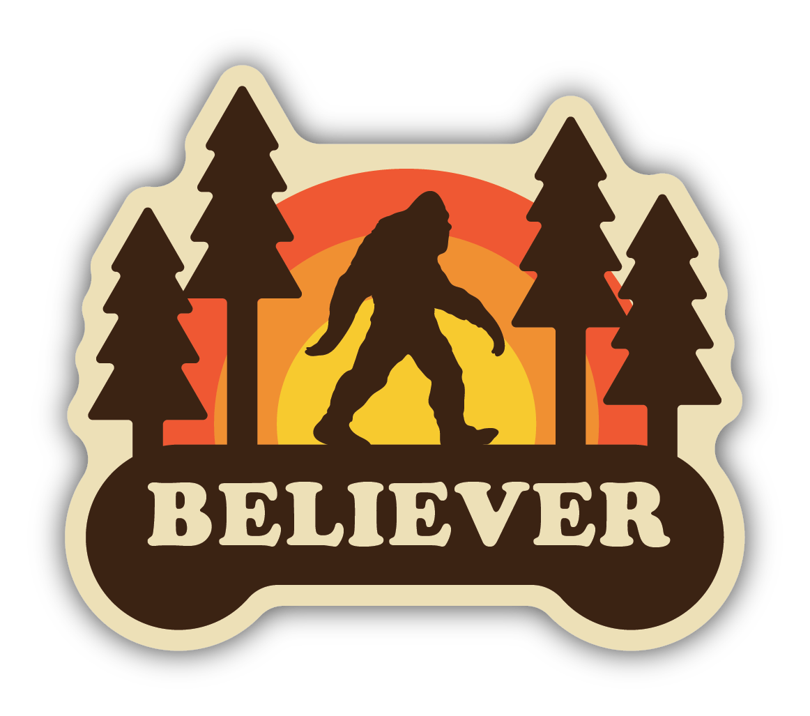 Sasquatch Believer Vinyl Sticker
