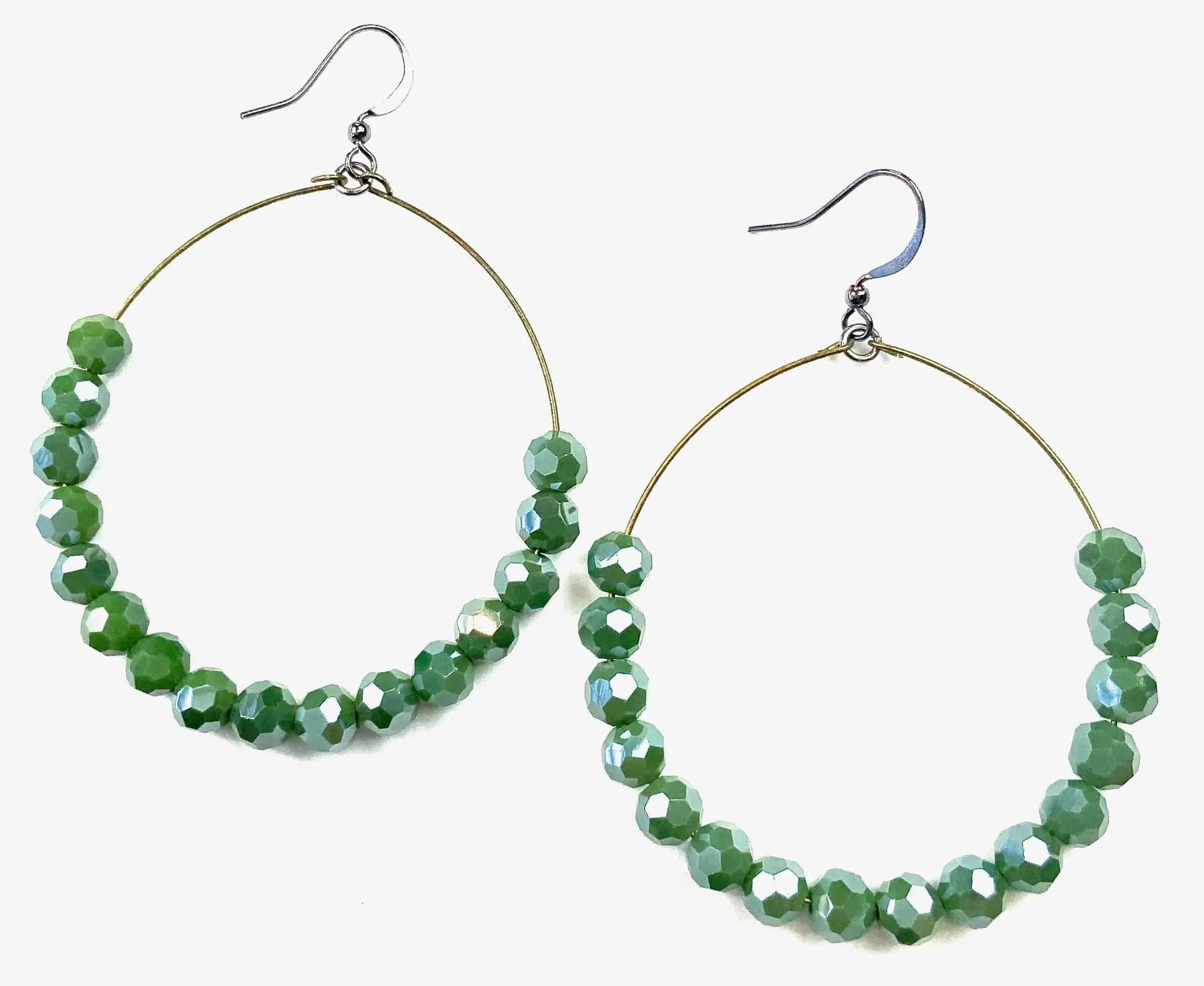 Simple Beaded Drop Earrings
