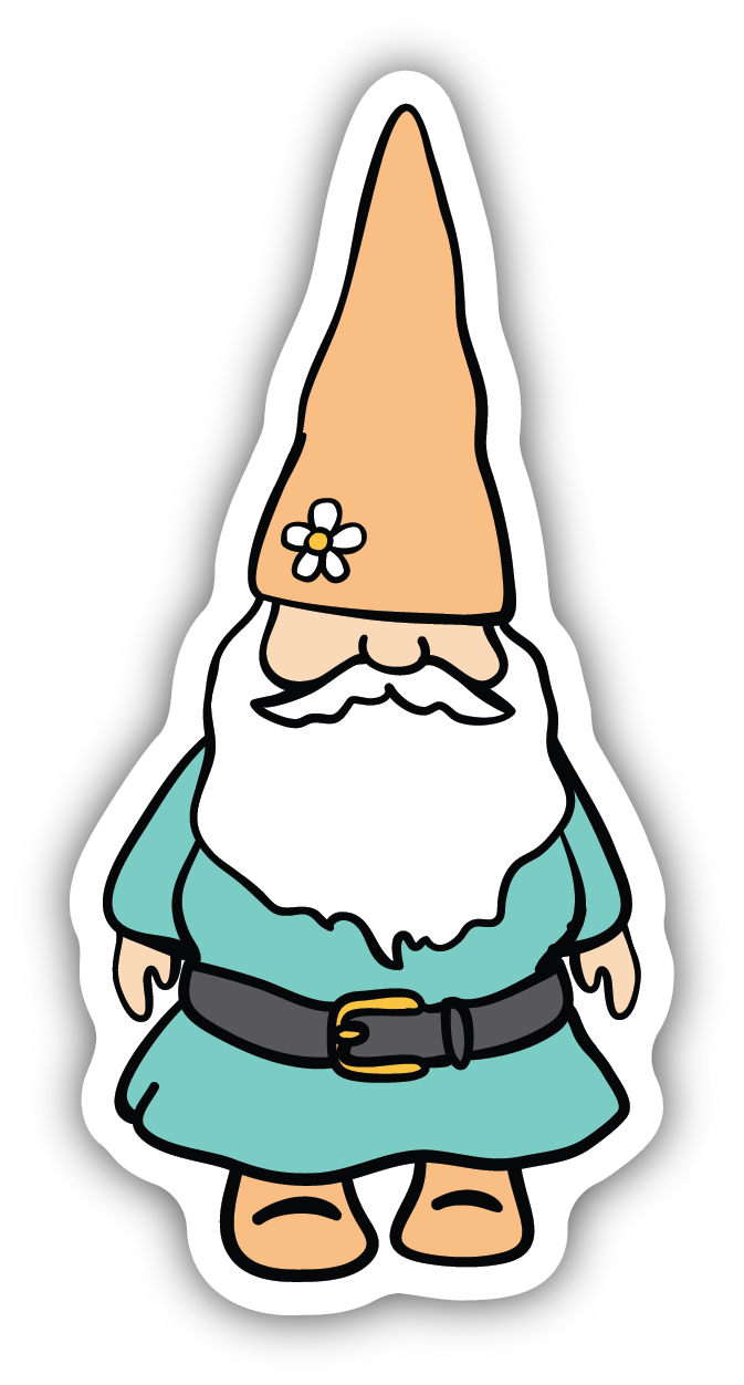 Springtime Gnome Vinyl Sticker