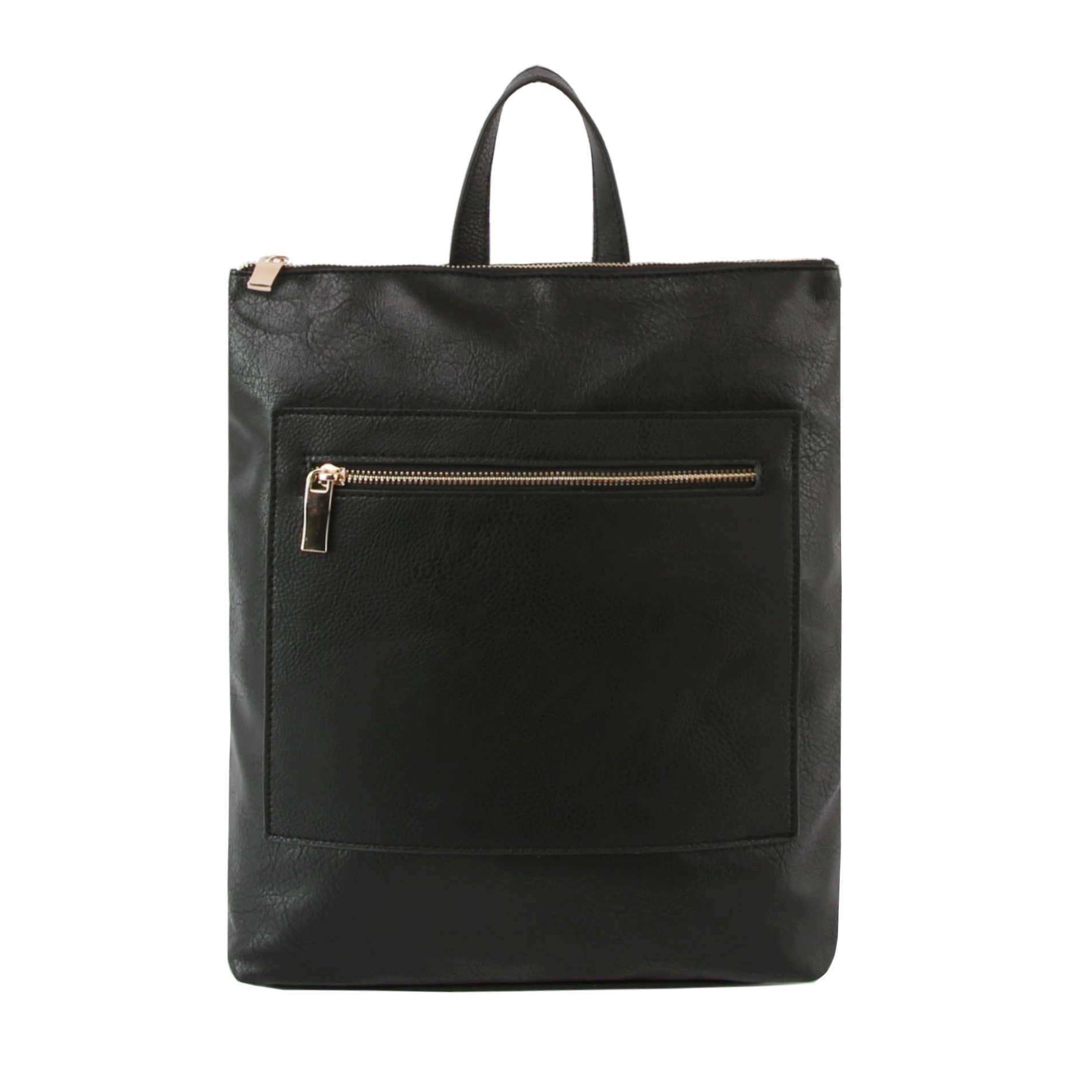 Handbag Factory Corp Purse Black Women Backpack Convertible Travel Bag
