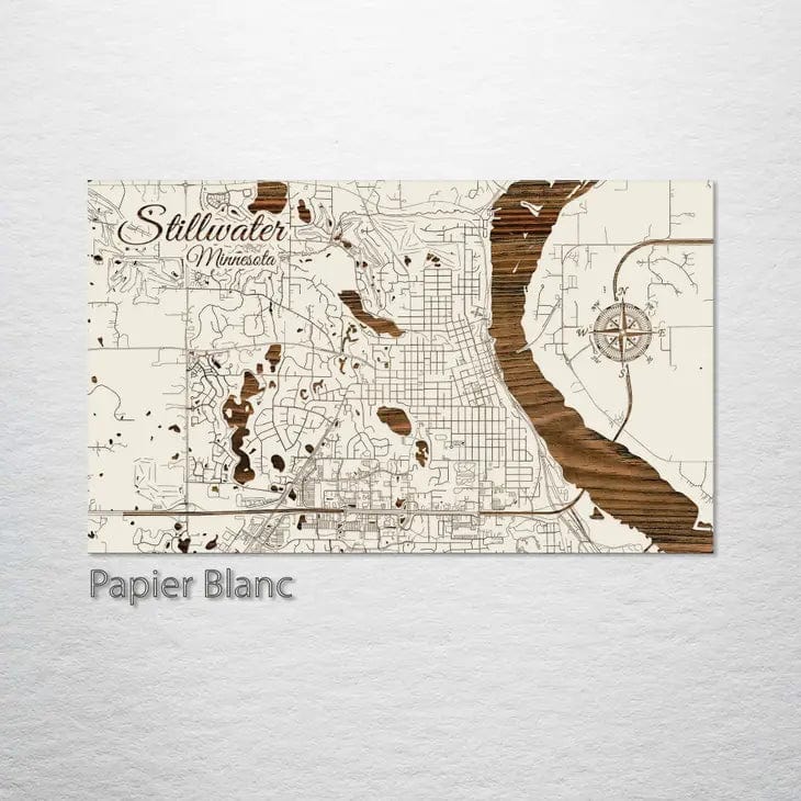 Wood Laser State & City Sign
