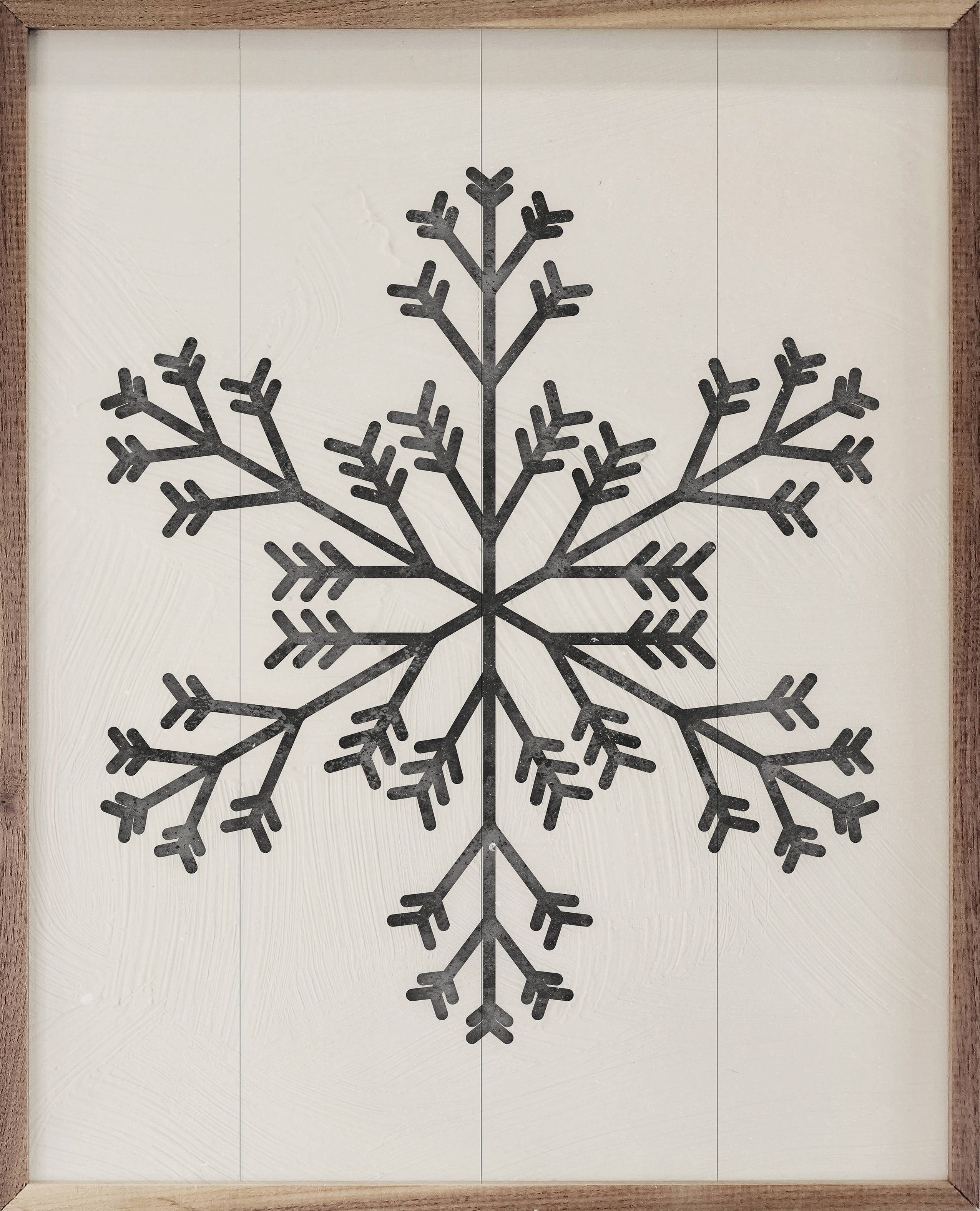 Modern Snowflake Wood Print