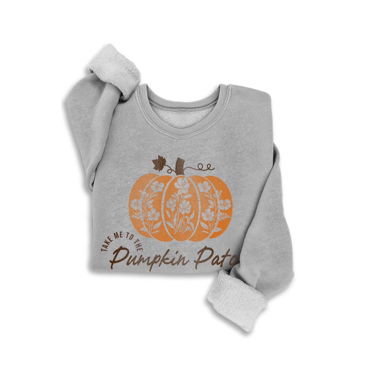 PUMPKIN PATCH MINERAL SWEATSHIRTS: White / S-M-L-XL(1-2-2-1)