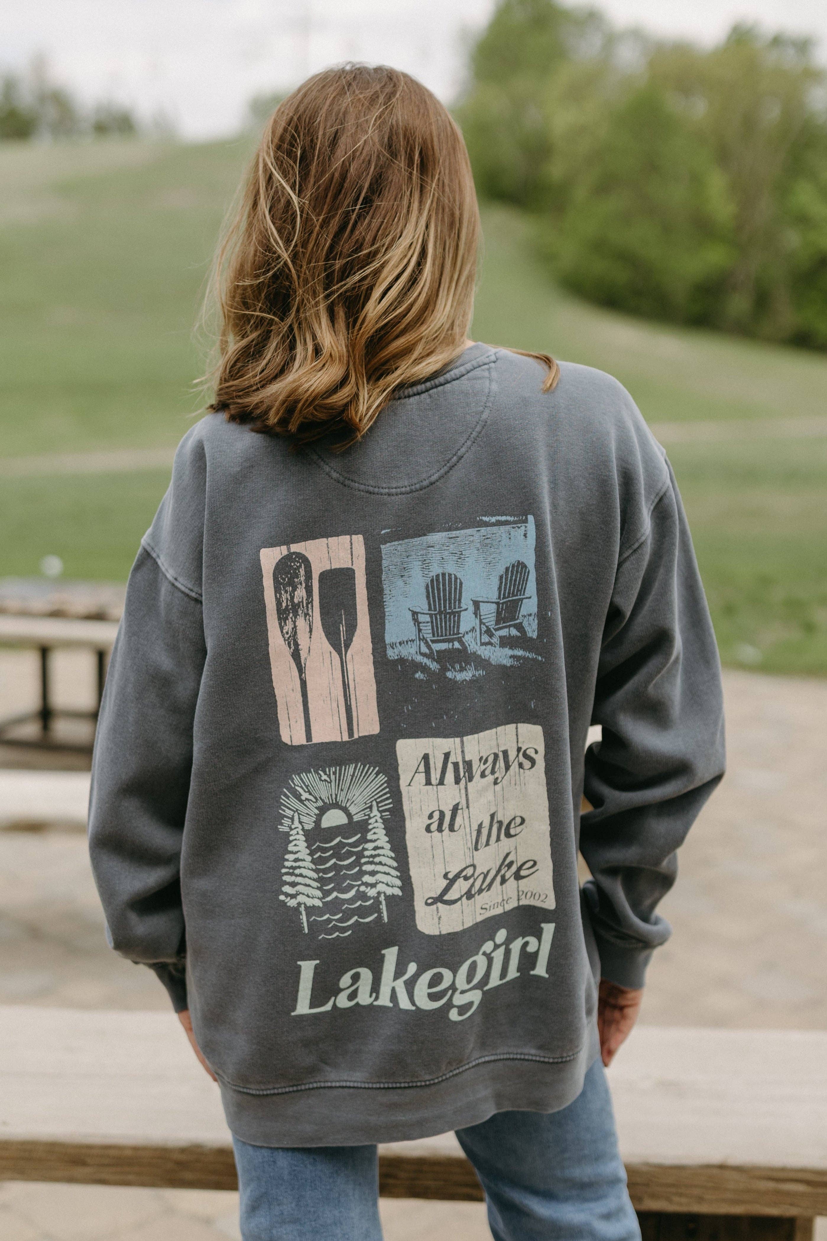 Indigo Lakegirl Ringspun Fleece Crew Neck