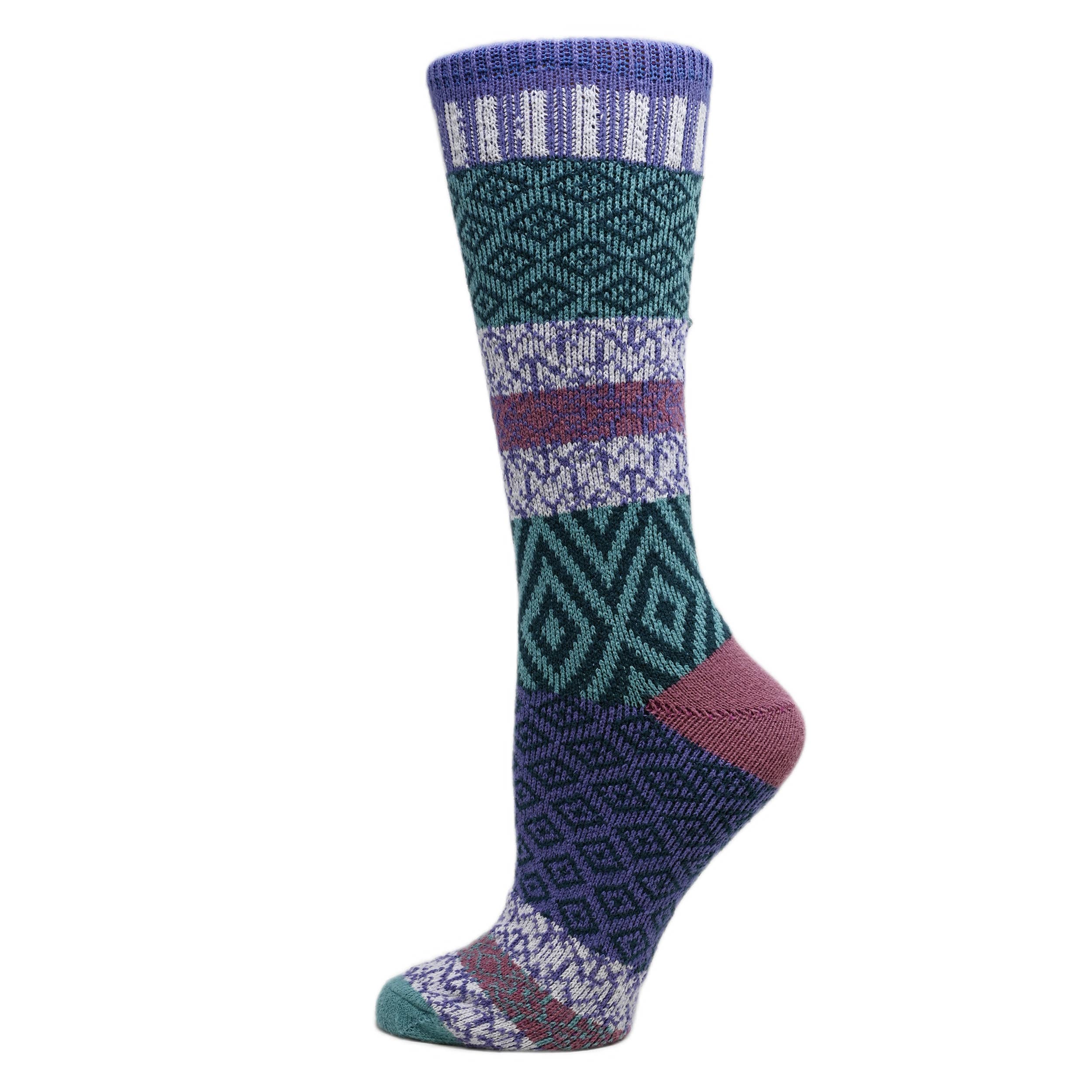 Sophia | Women's Fuzzy Pattern Knit Socks