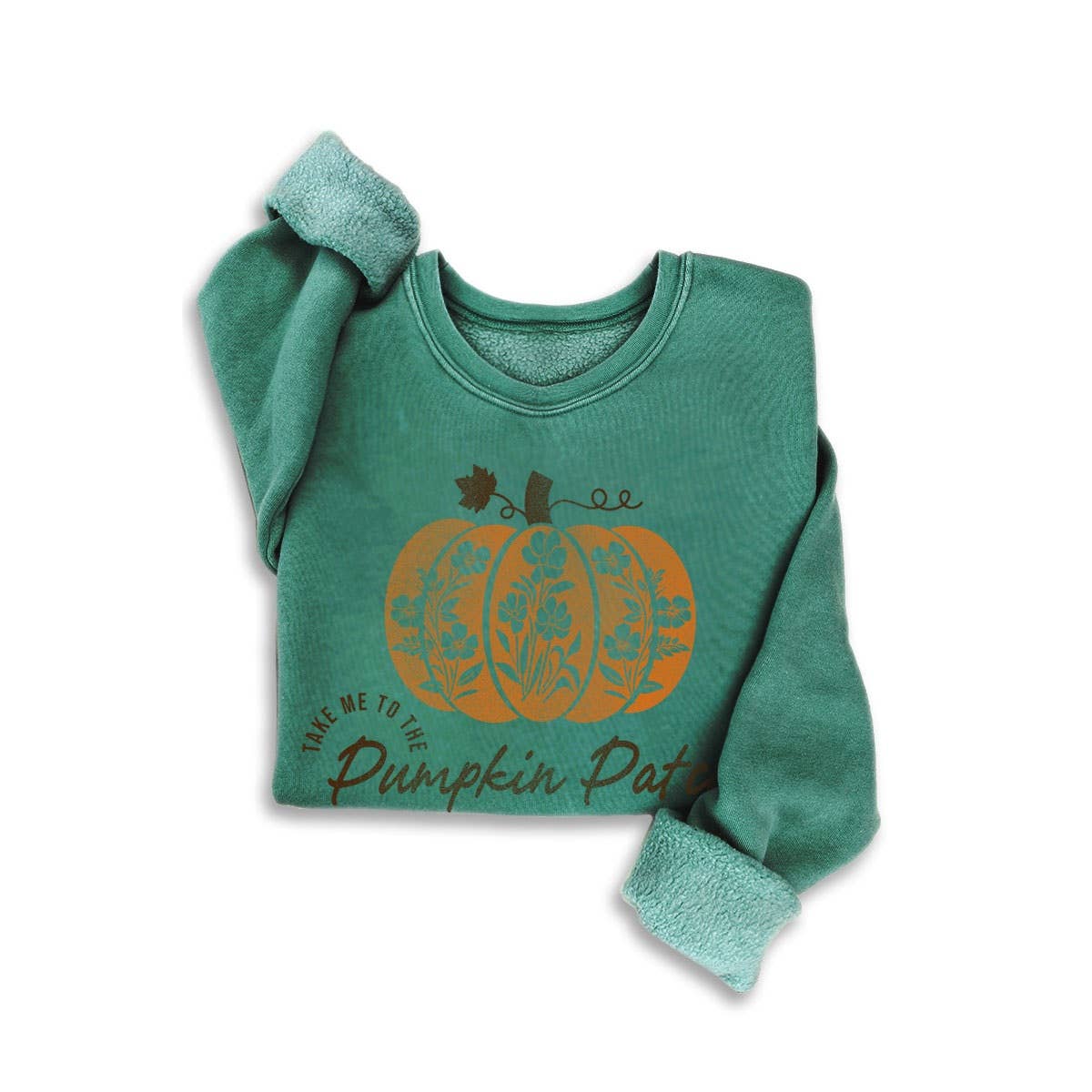 PUMPKIN PATCH MINERAL SWEATSHIRTS: White / S-M-L-XL(1-2-2-1)