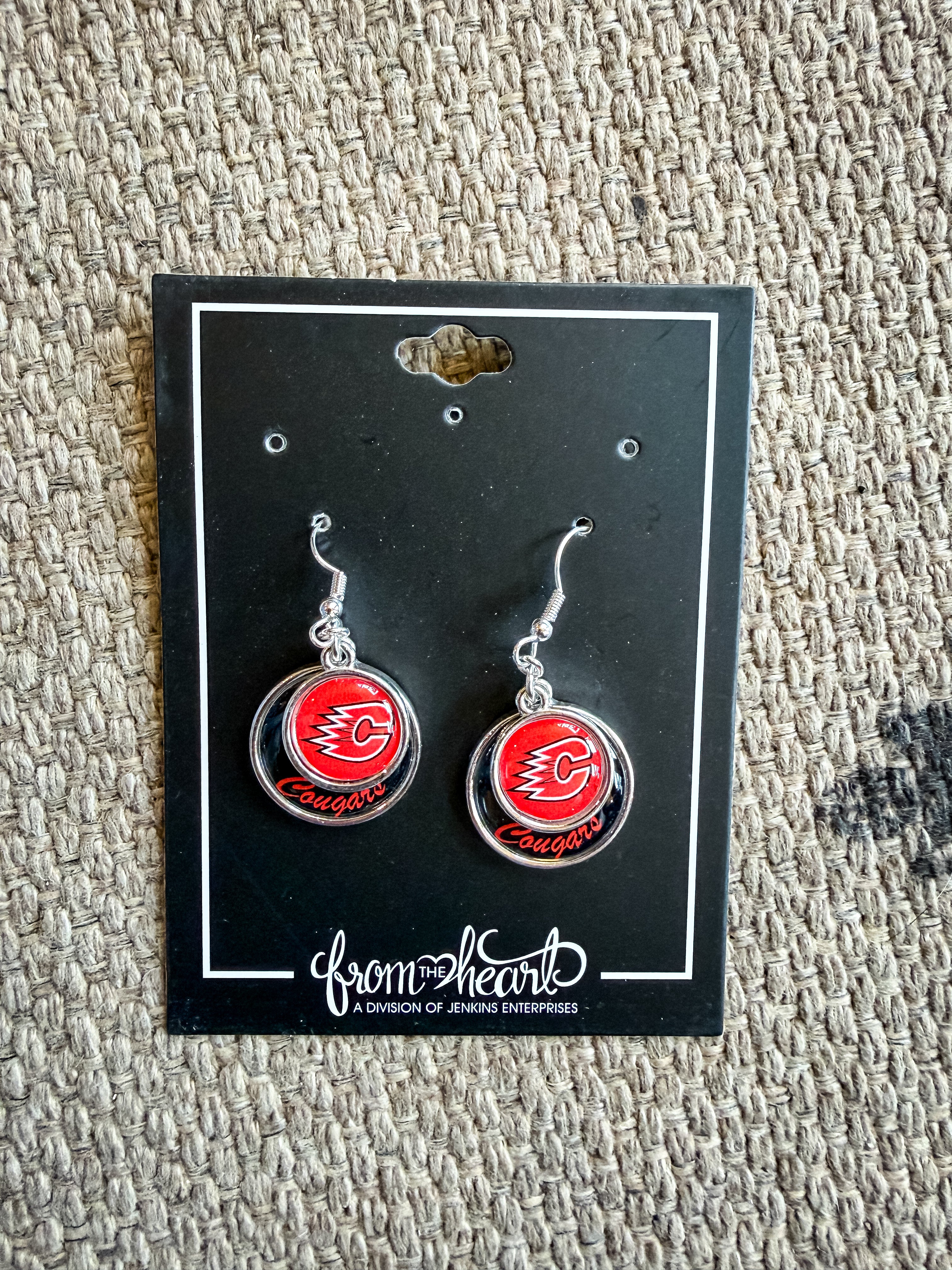 Stacked Disc School Spirit Earrings