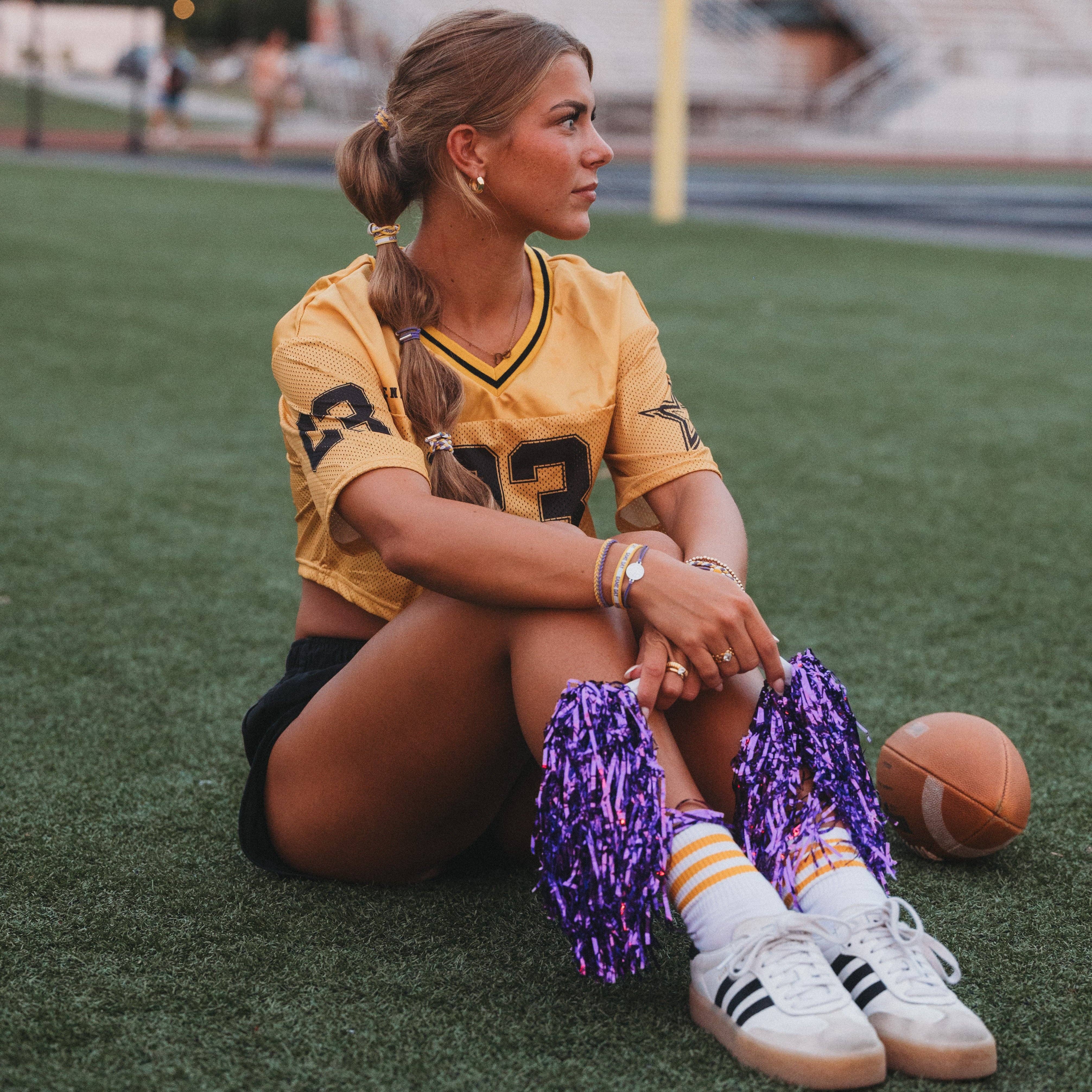 MN Game Day Purple & Yellow Hair Tie Bracelets
