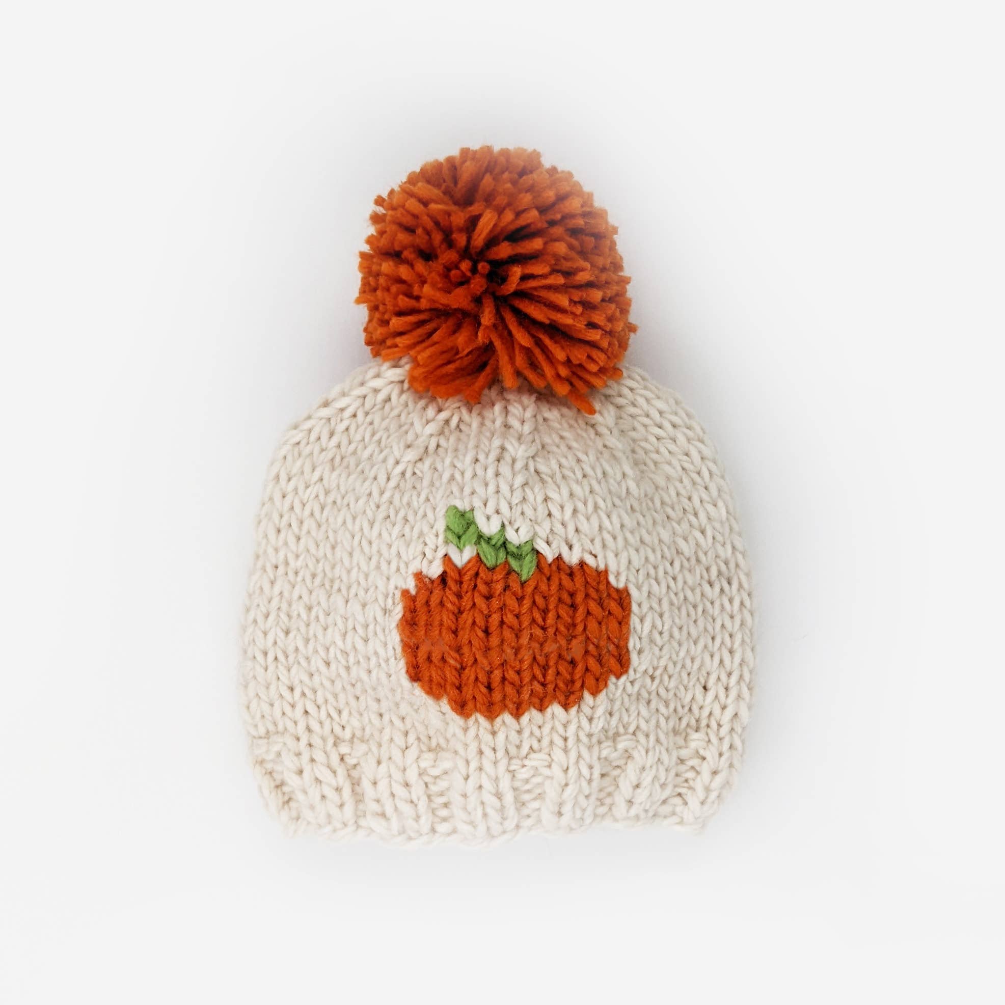 Pumpkin Hand Knit Beanie Hat Baby & Kids