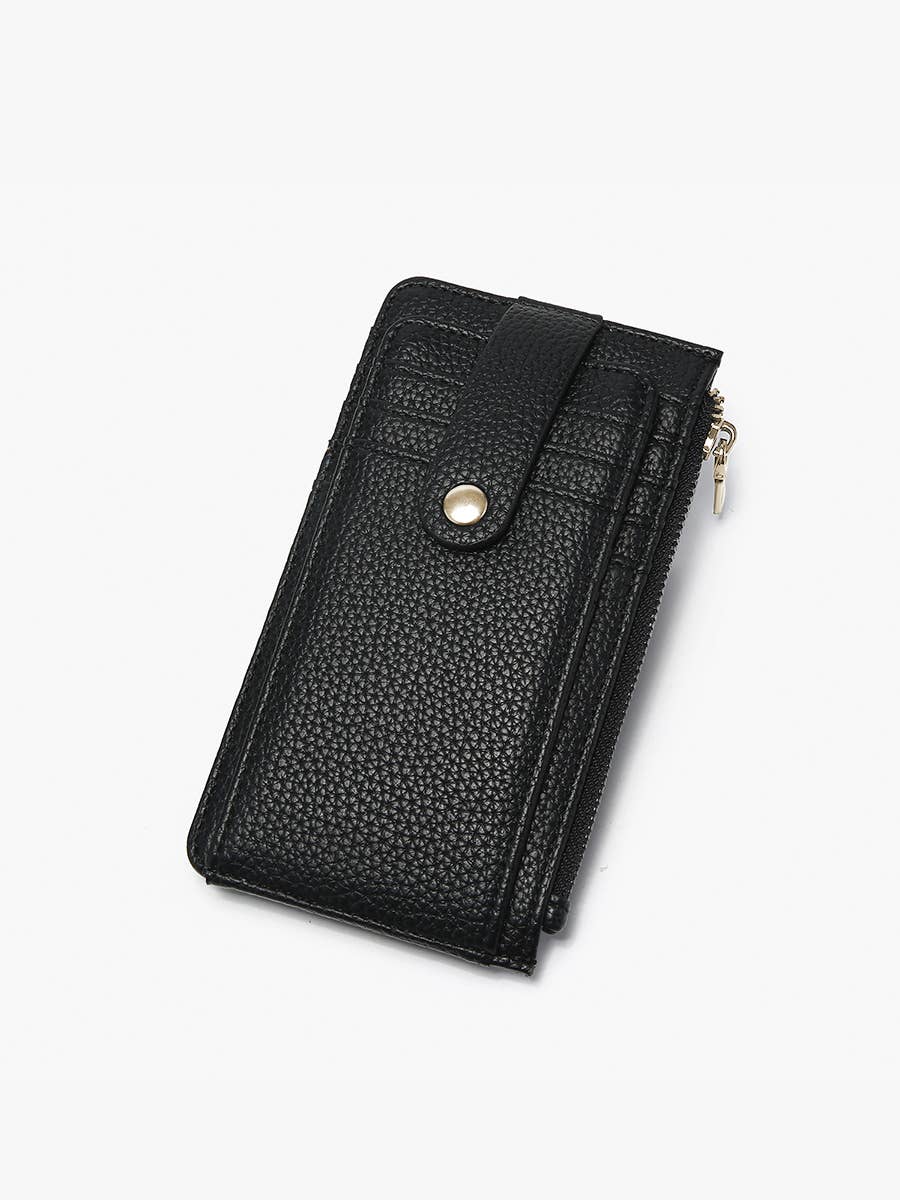 Mae RFID Multi-Card Wallet w/ Strap Snap Closure