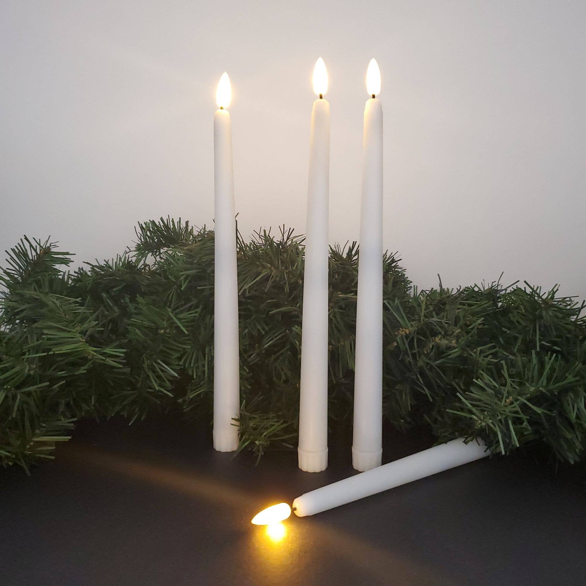 3D Wick Flame LED Taper Candles