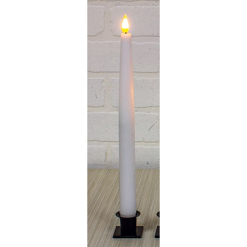 WT Collection LED Candle 11.25" Realistic White LED Taper