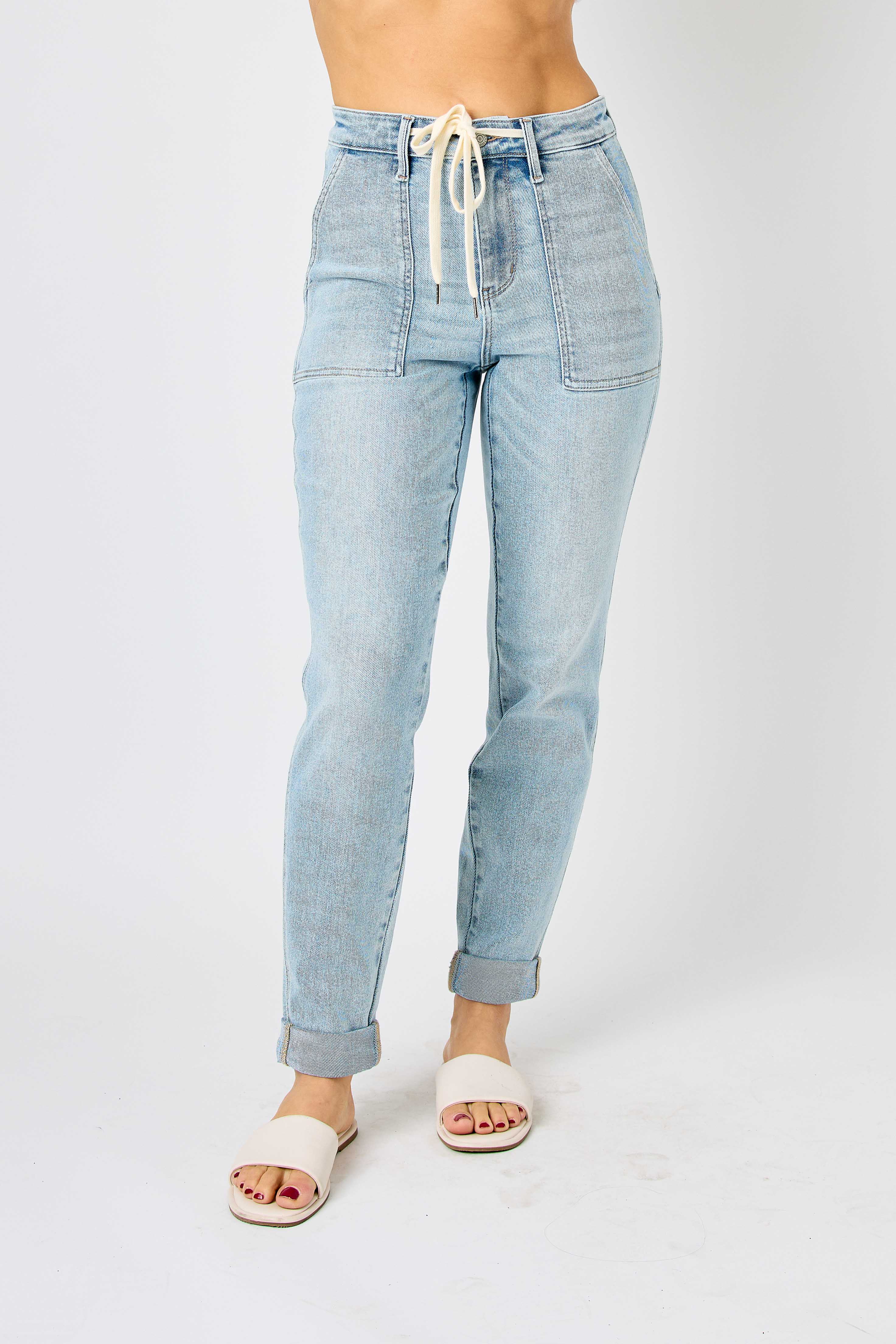 Vintage Cuffed Jogger Judy Blue Denim Jeans