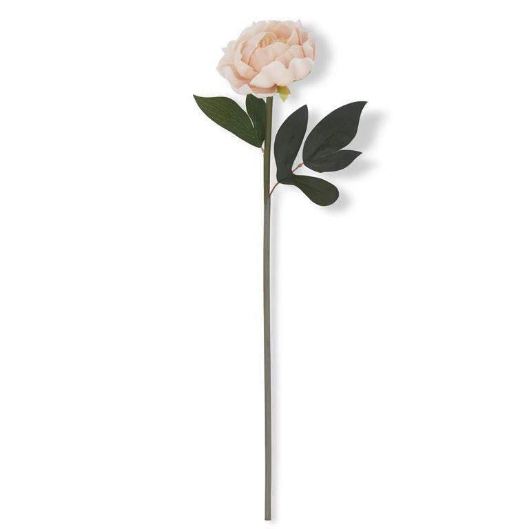 Real Touch Light Peach Peony Stem - 20