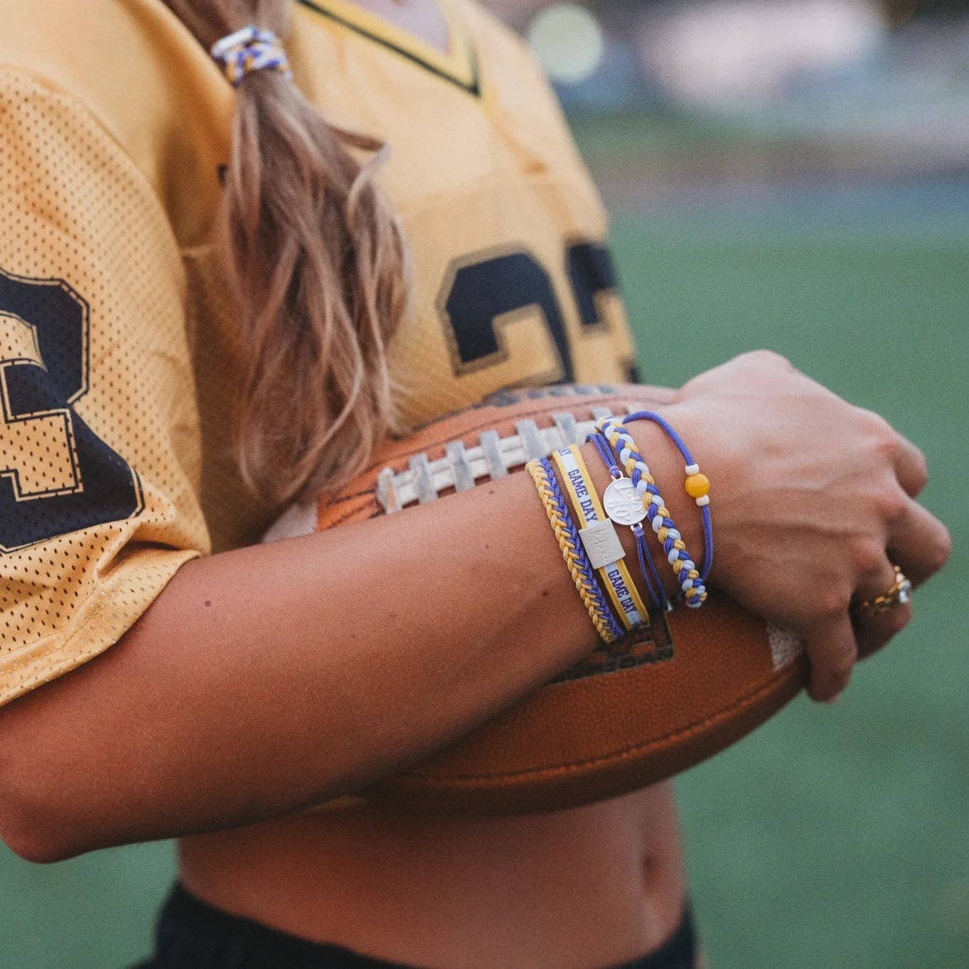 MN Game Day Purple & Yellow Hair Tie Bracelets