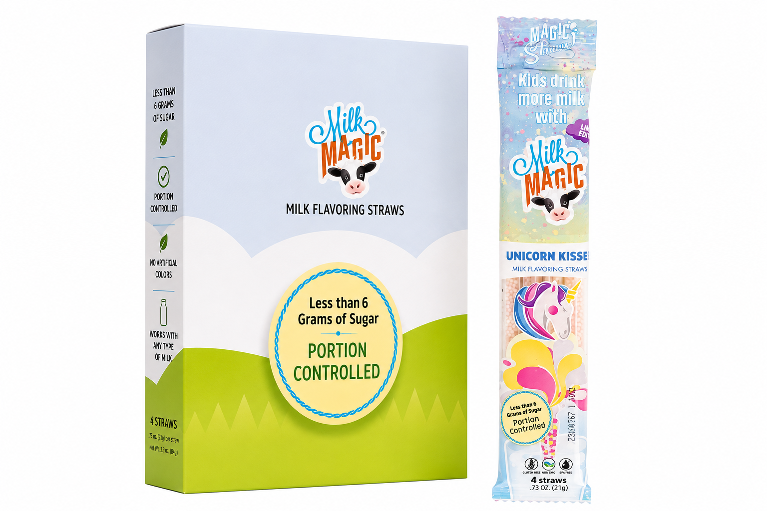 Milk Magic Unicorn Kisses Milk Flavoring Straws
