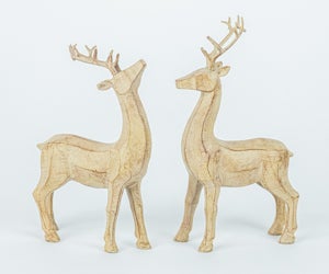 Resin Deer with Wood Appearance