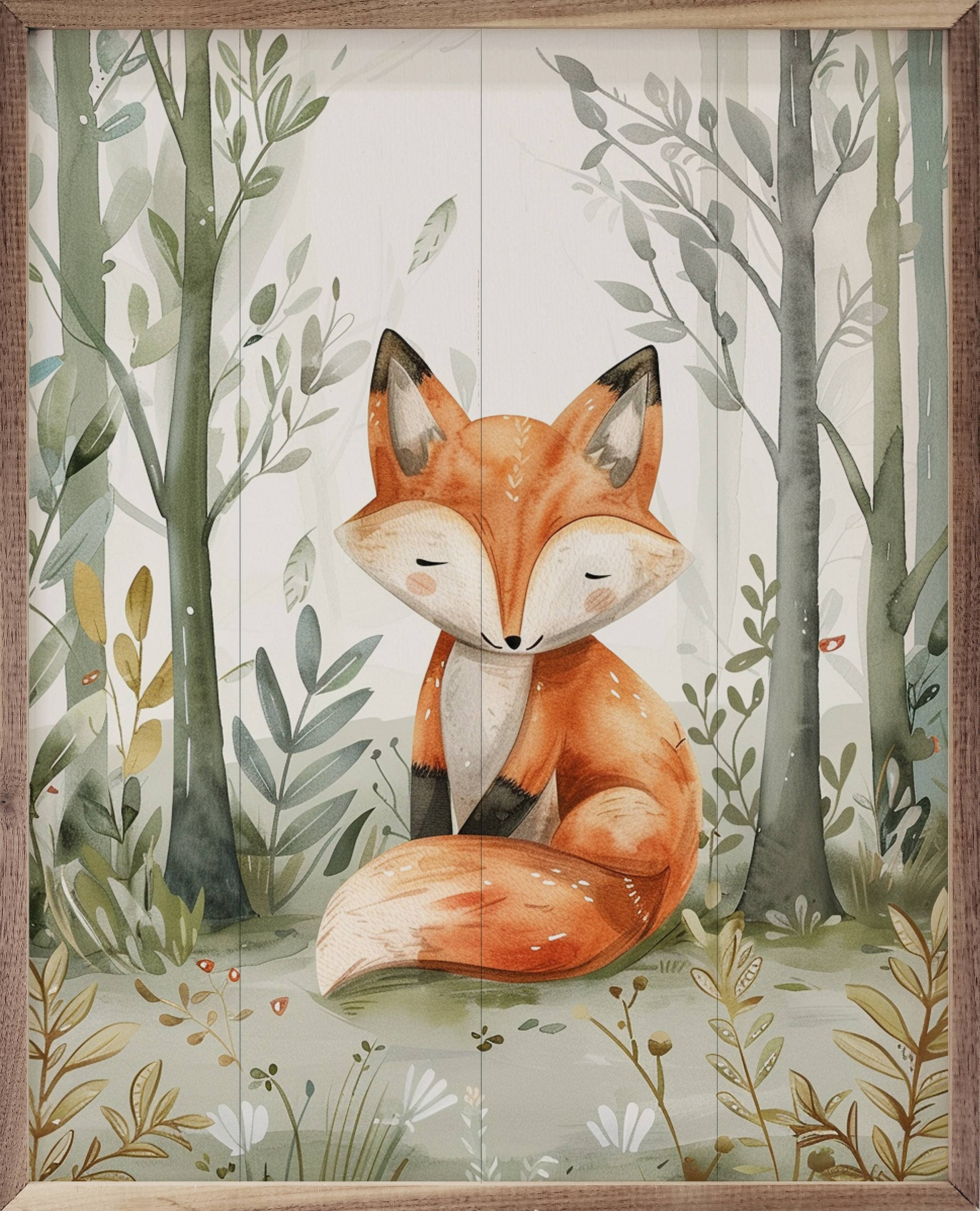 Woodland Animal Fox Framed Print