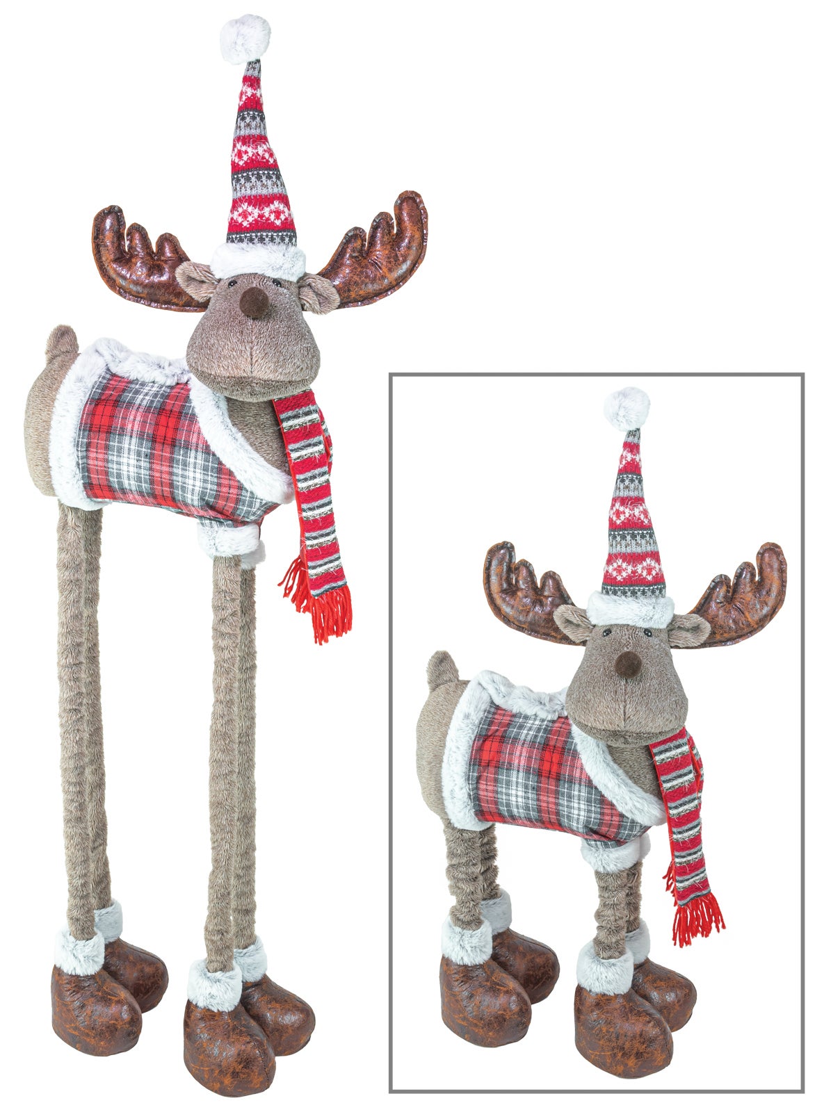 Jolly Plaid Stretch Leg Moose