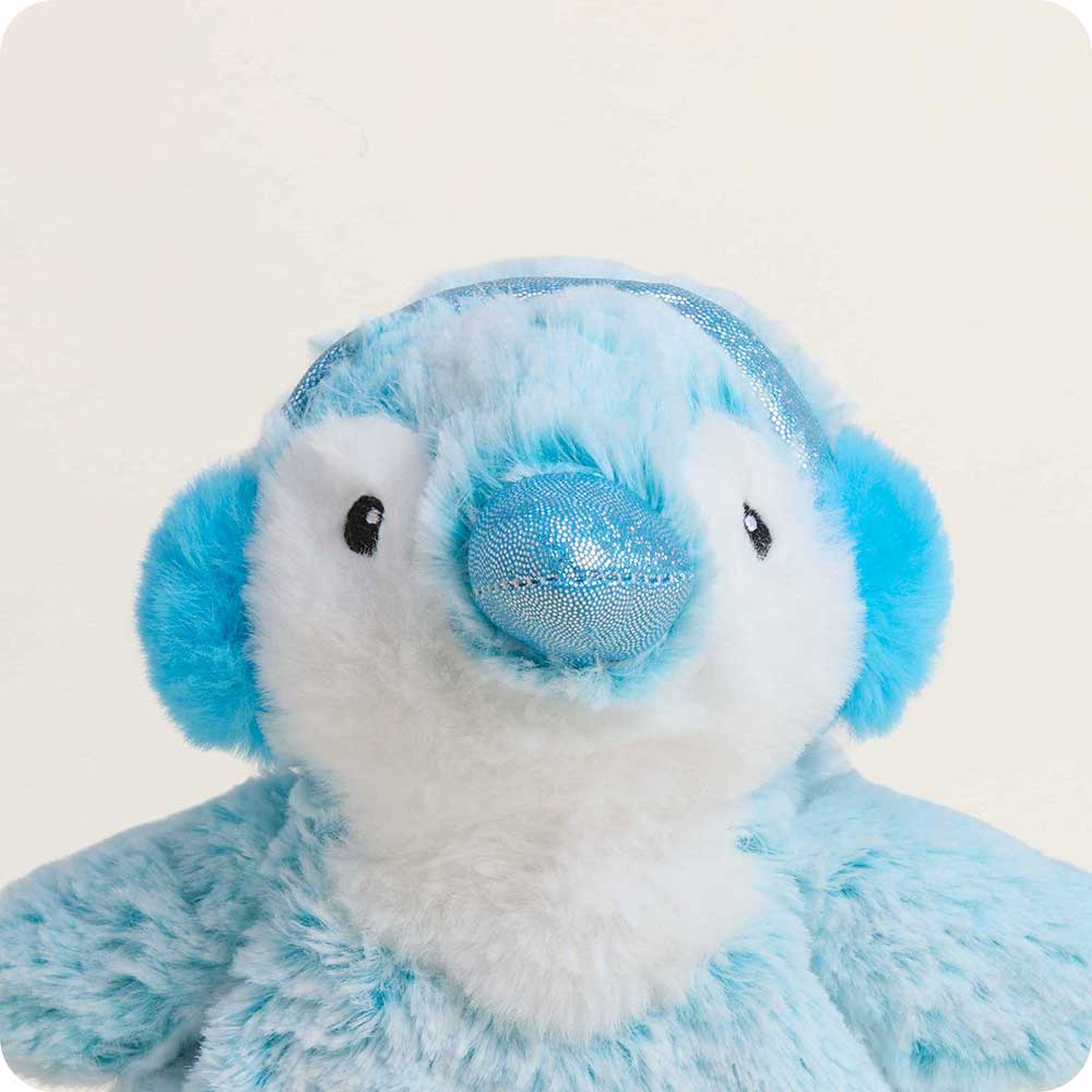 Blue Winter Penguin Warmies Junior