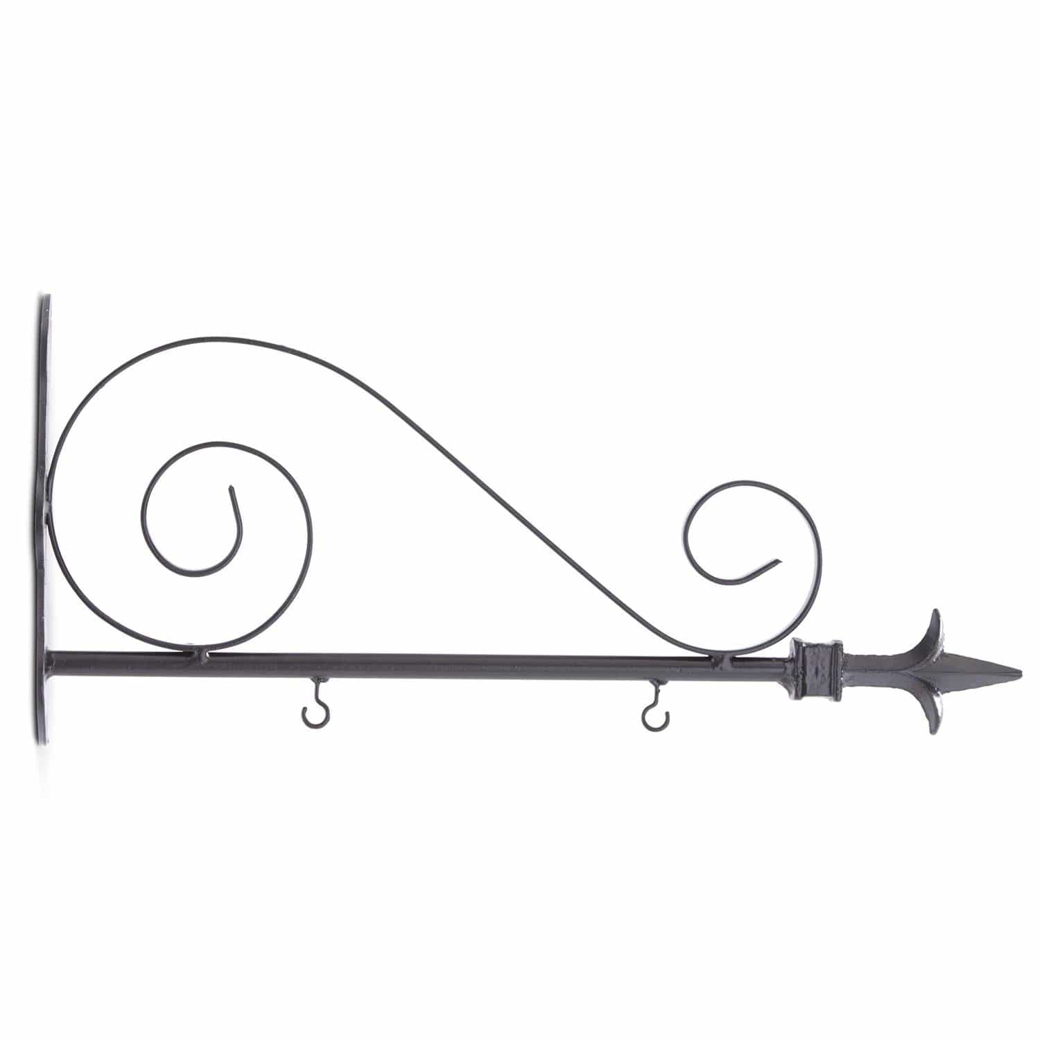 K&K 17.5 Inch Black Metal Scroll Arrow Holder