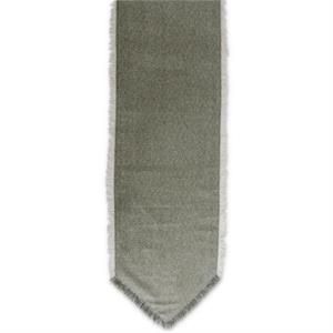 Green & Tan Diamond Pattern Wool Blend Table Runner
