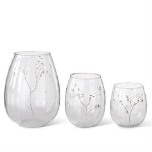 Dried Bud Clear Glass Vases