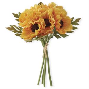 Yellow Real Touch Poppy Stem
