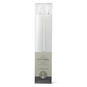 9.75" White Thin Line LED Taper Candles