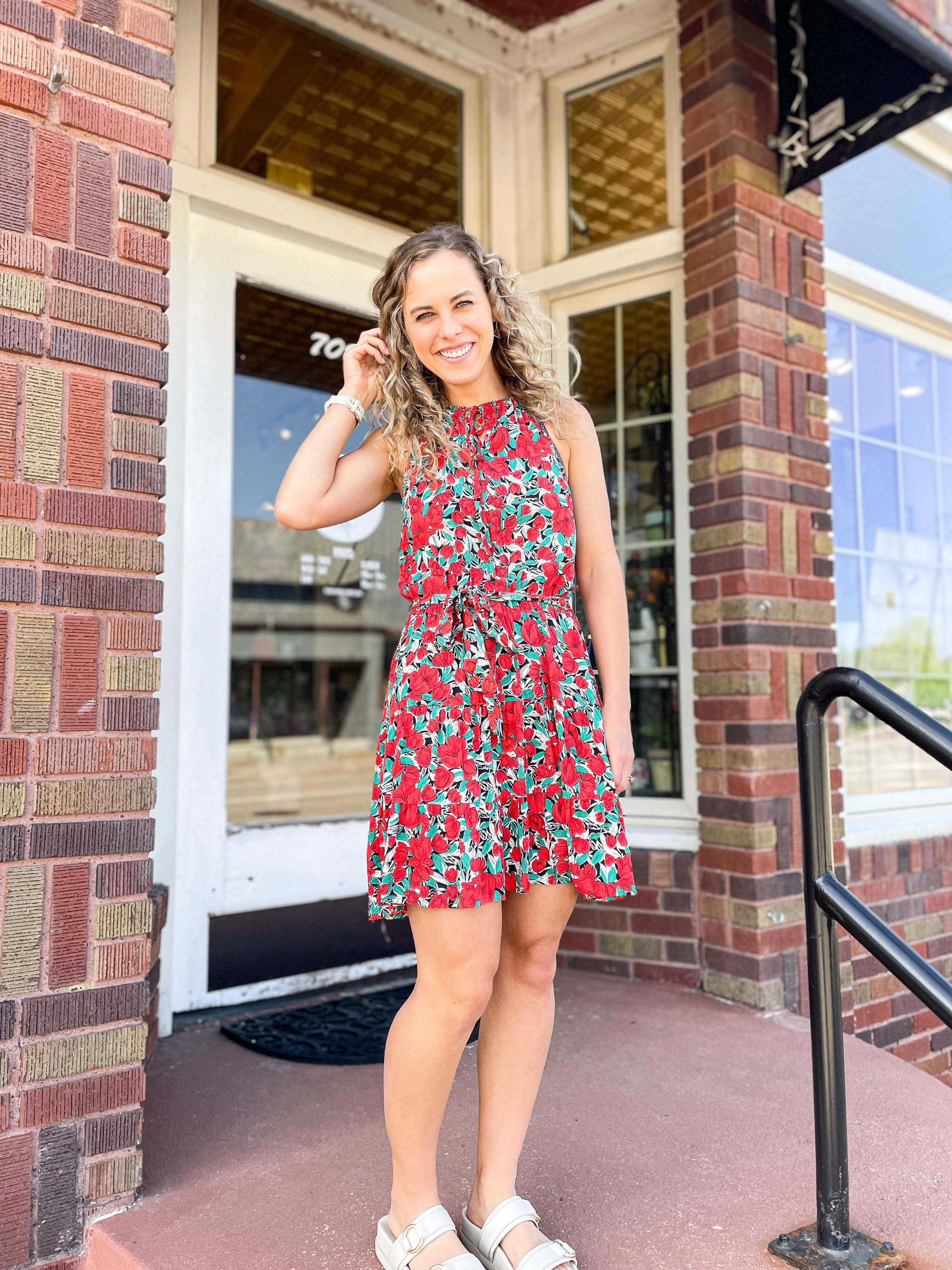 Endless Summer Halter Floral Dress