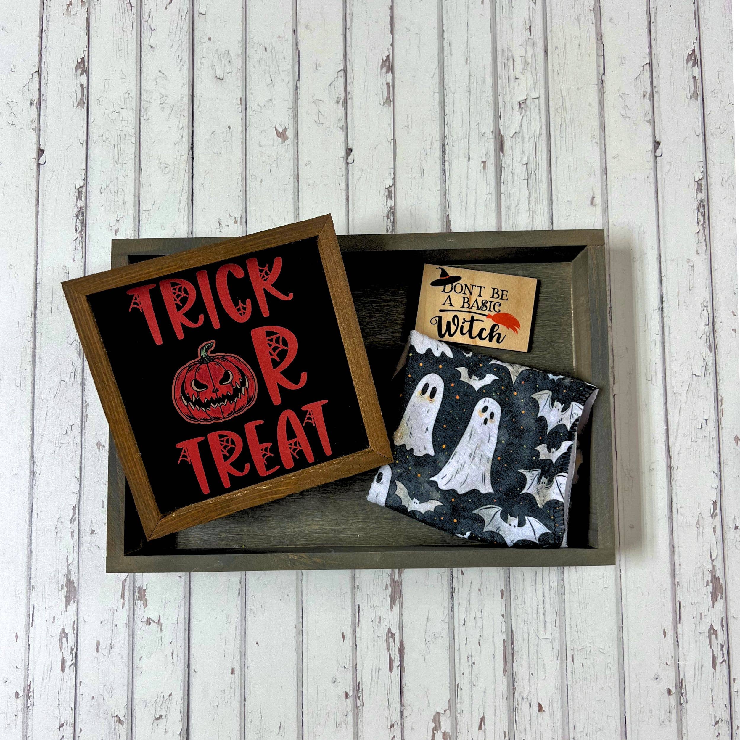 Halloween Ghost and Bat Waffle Washclothes