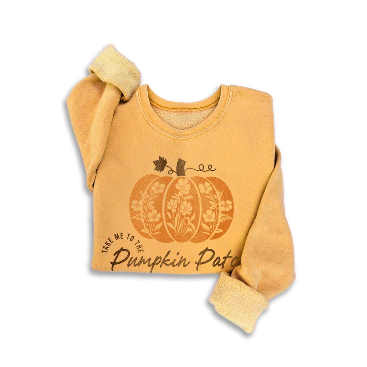 PUMPKIN PATCH MINERAL SWEATSHIRTS: White / S-M-L-XL(1-2-2-1)