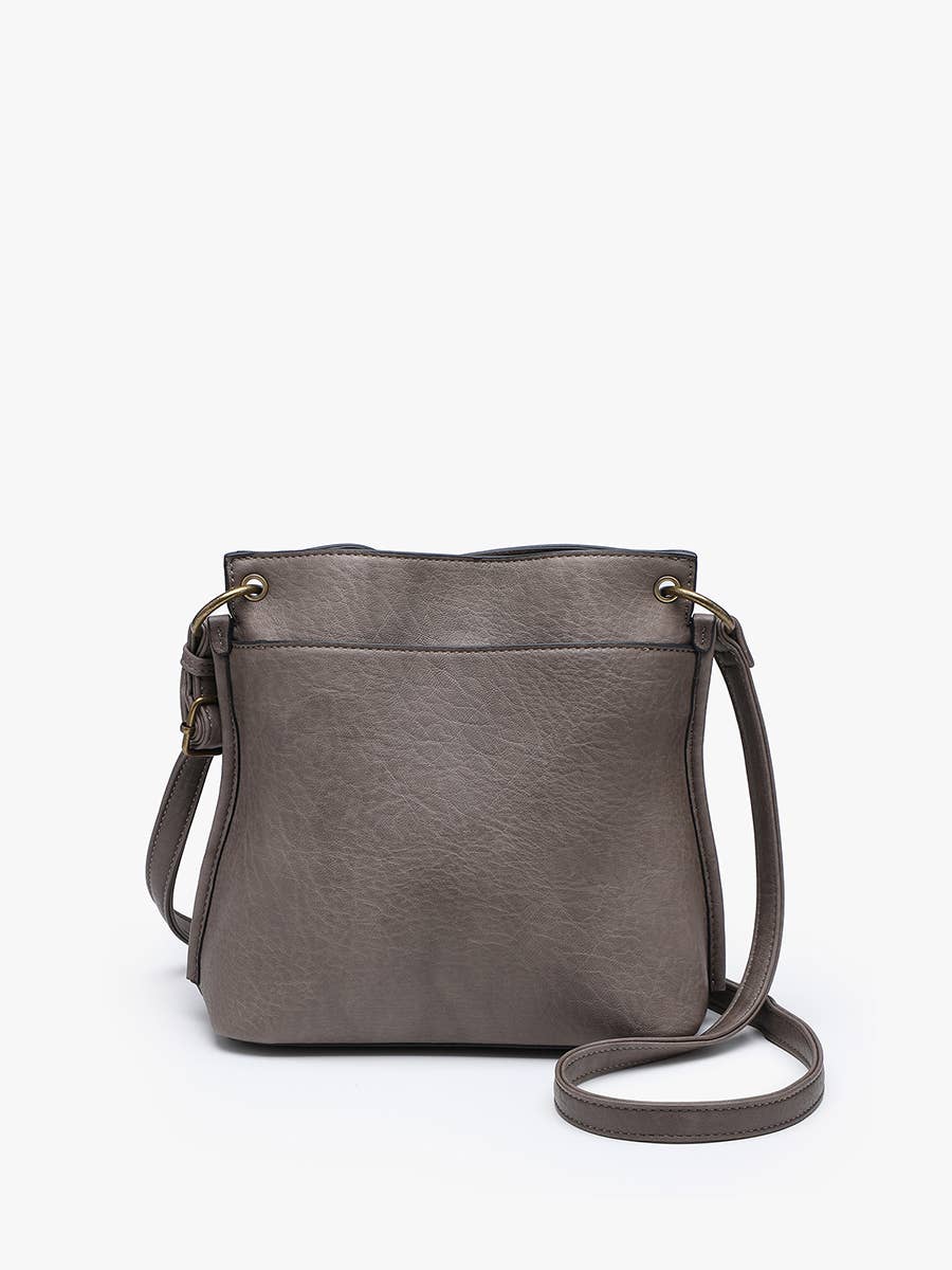 Sutton Distressed 3 Compartment Crossbody Satchel