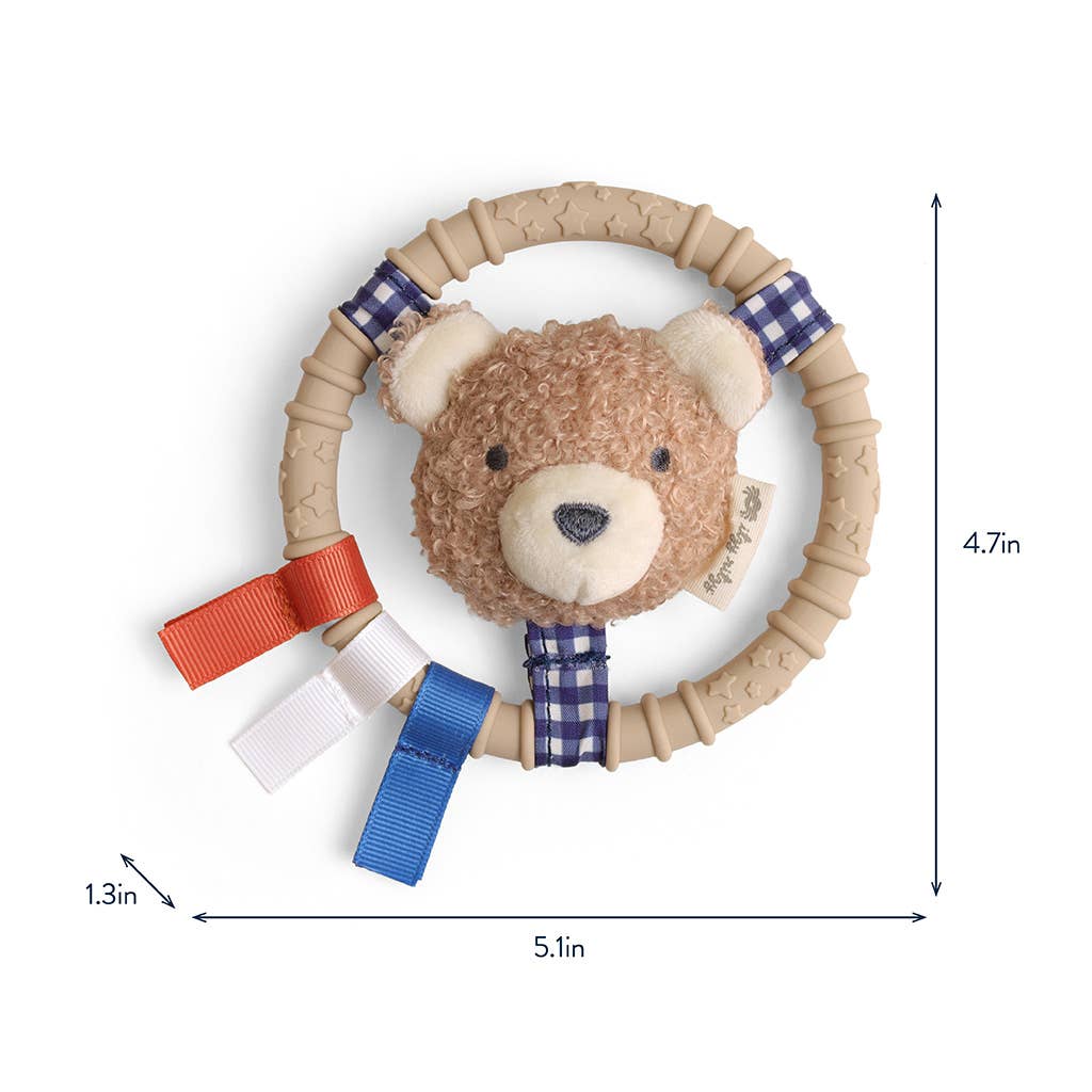 Itzy Ring Pal™ - Teething Ring with Plush Bear
