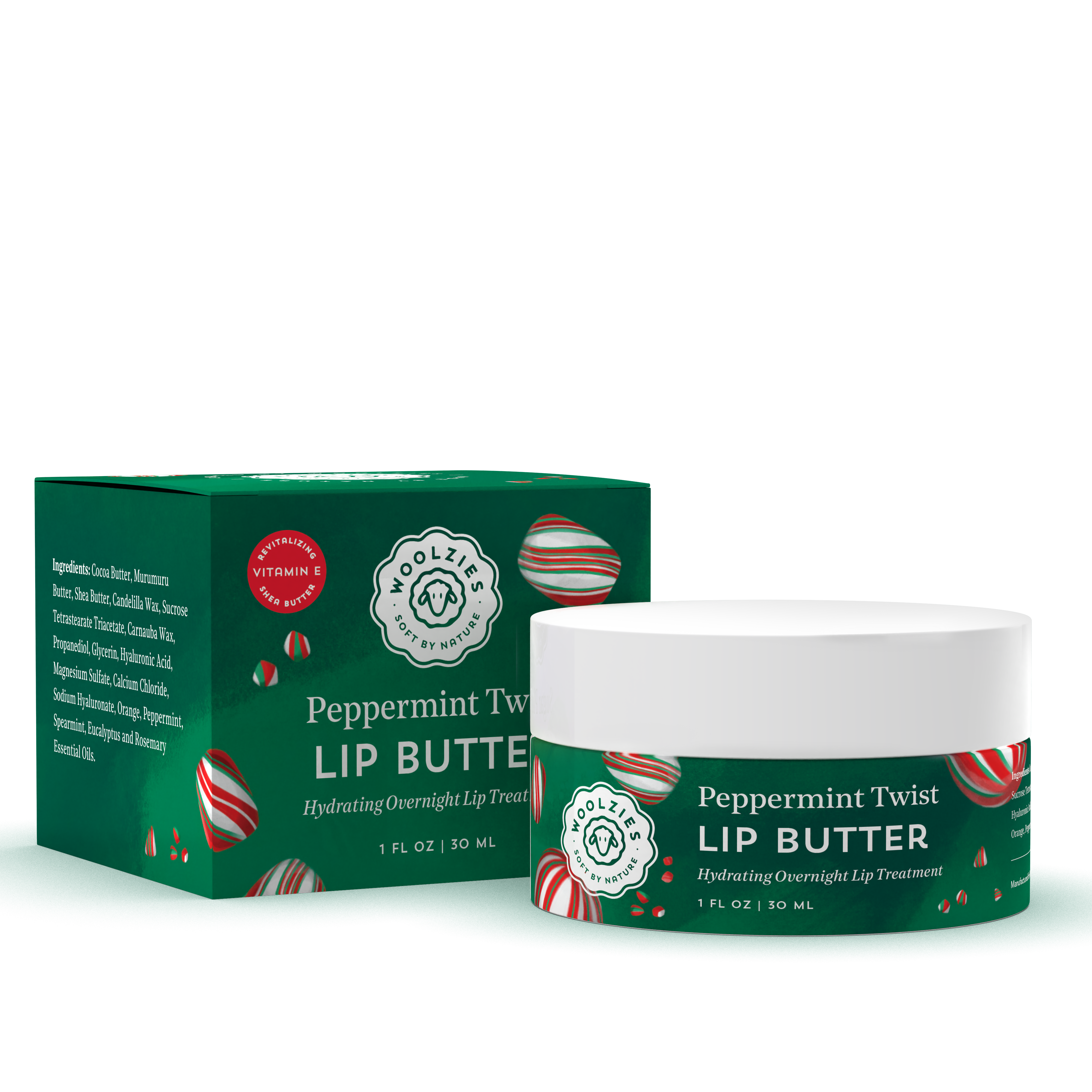 Overnight Lip Butter with Hyaluronic Acid - Peppermint Twist