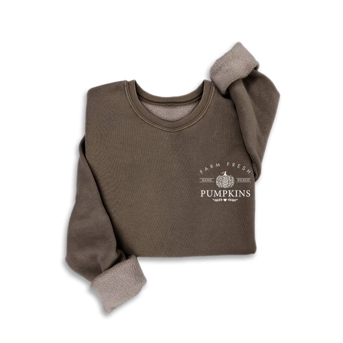FARM FRESH PUMPKINS MINERAL SWEATSHIRTS: White / XL