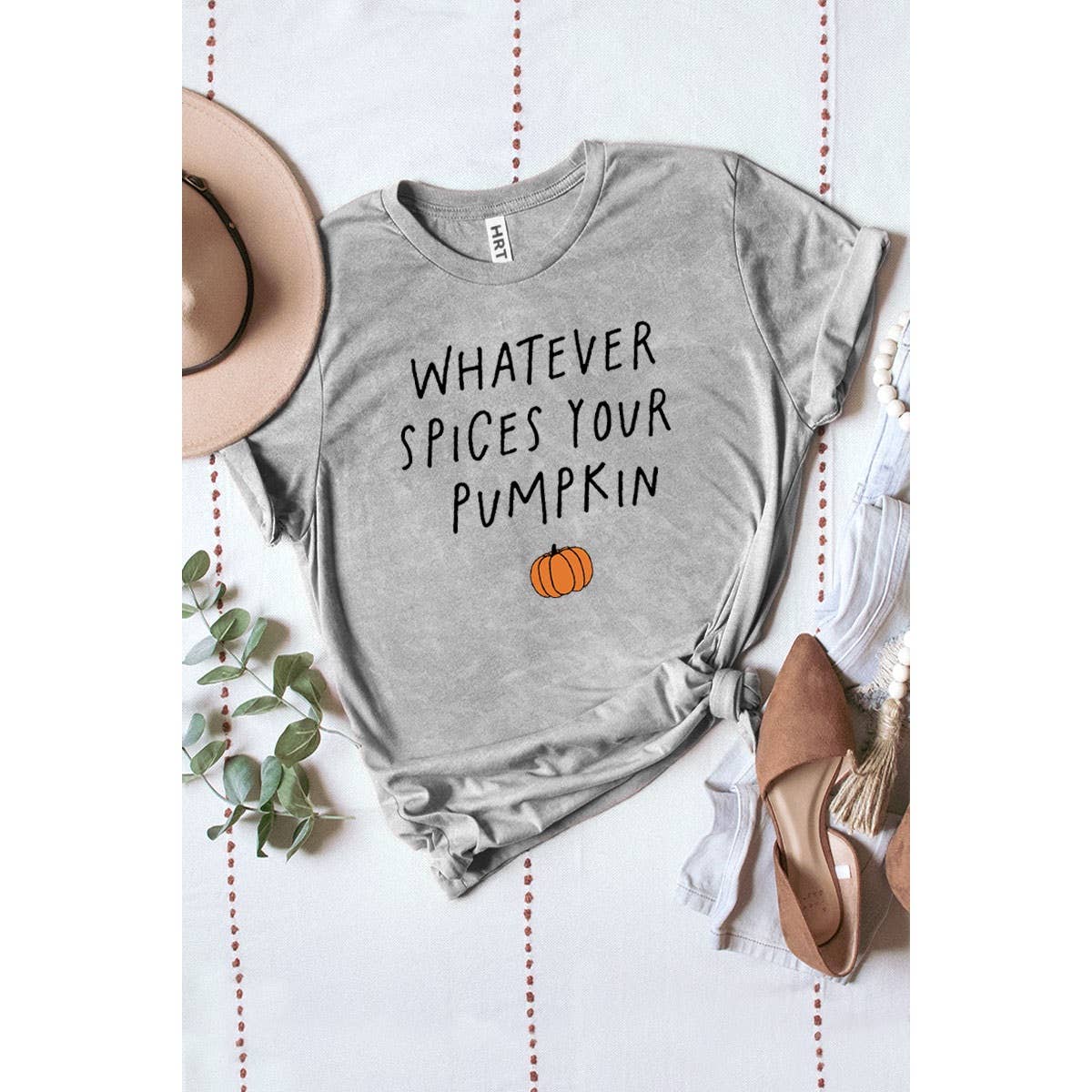 WHATEVR SPICES YOUR PUMPKIN MINERAL GRAPHIC TEE: Mineral Chocolate / L