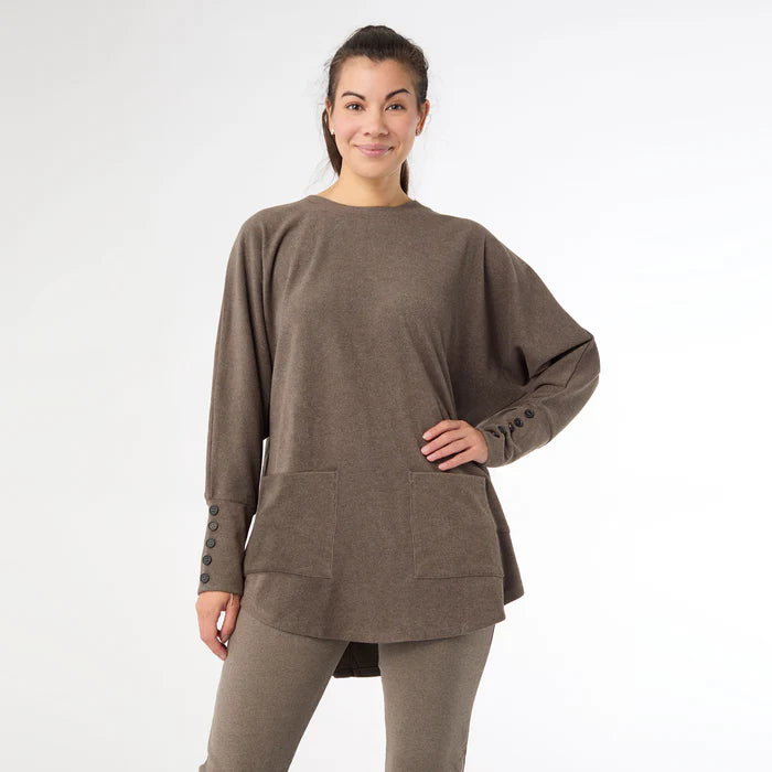 Weekend Brushed Button Back Sweater