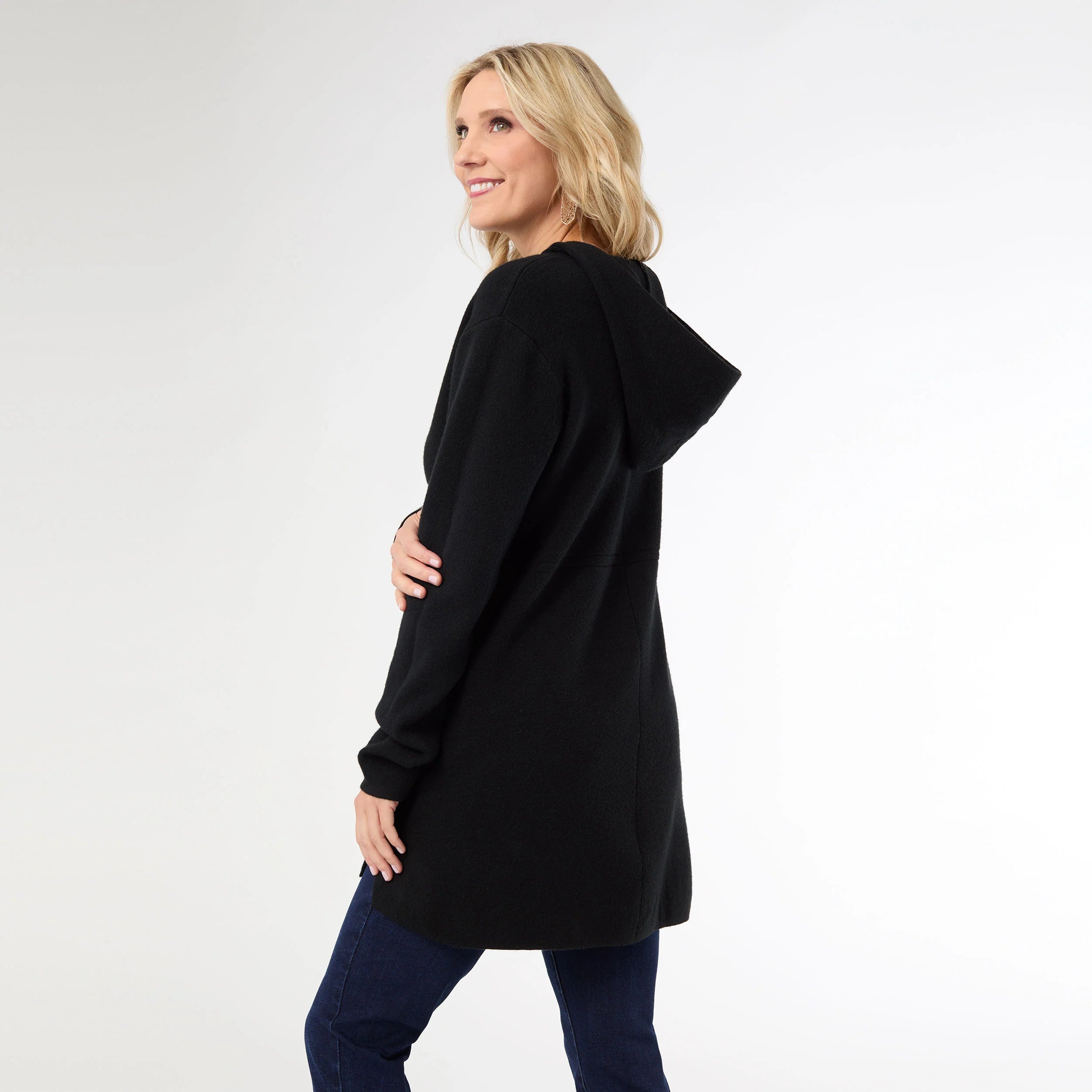 Heavenly-Luxe Zip Up Hooded Cardigan