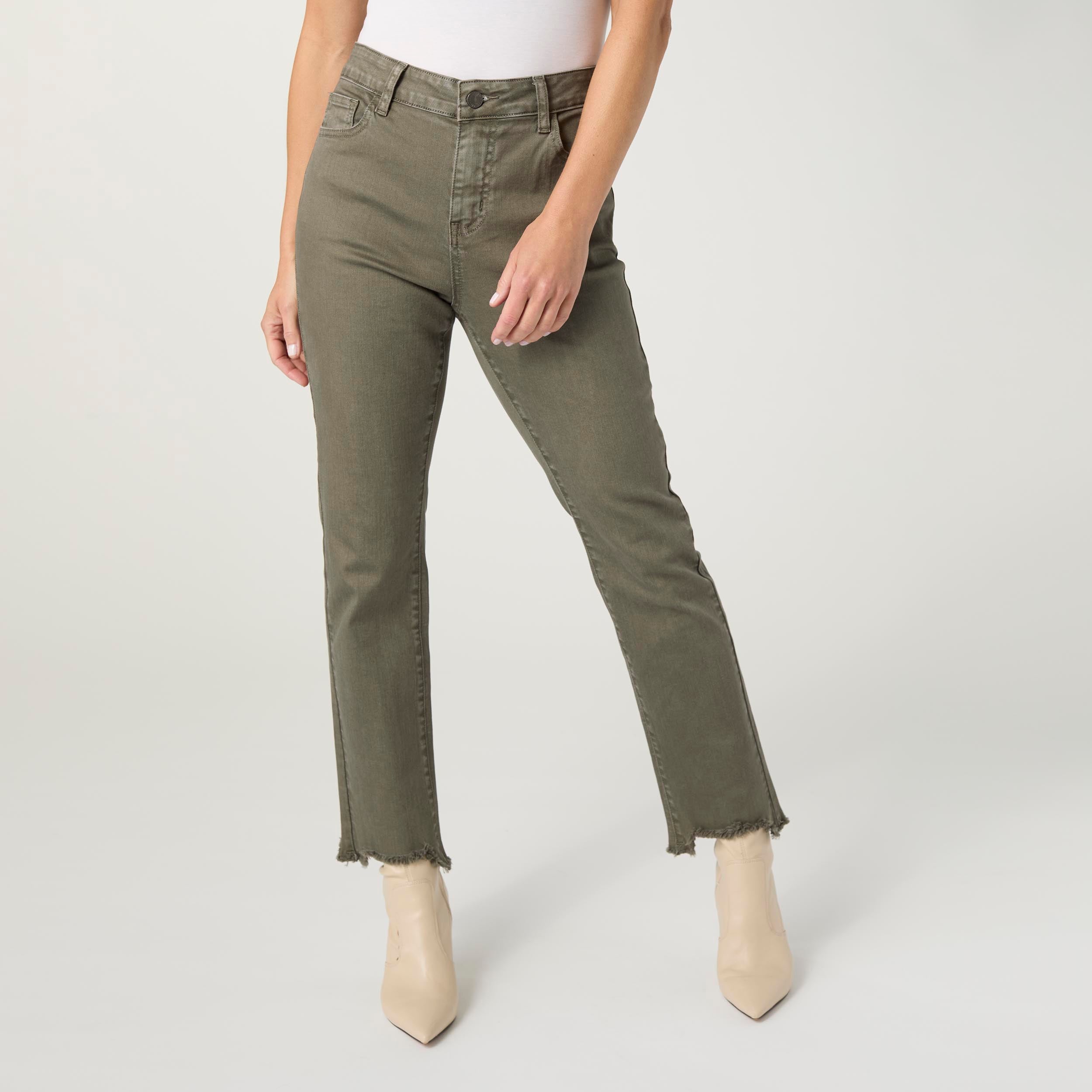 Marky Olive Cutout Ankle Pant