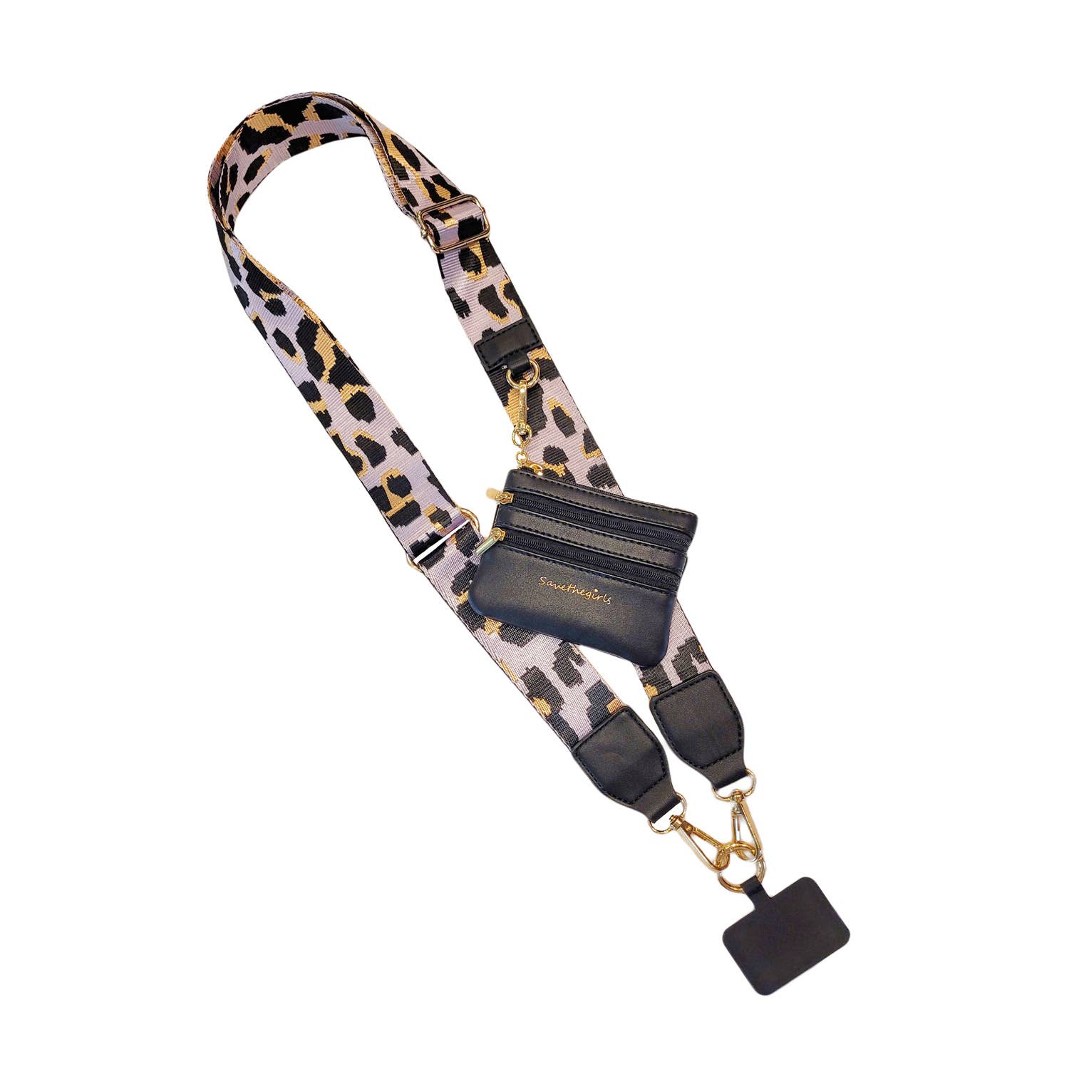 Leopard Collection Clip & Go Strap with Pouch