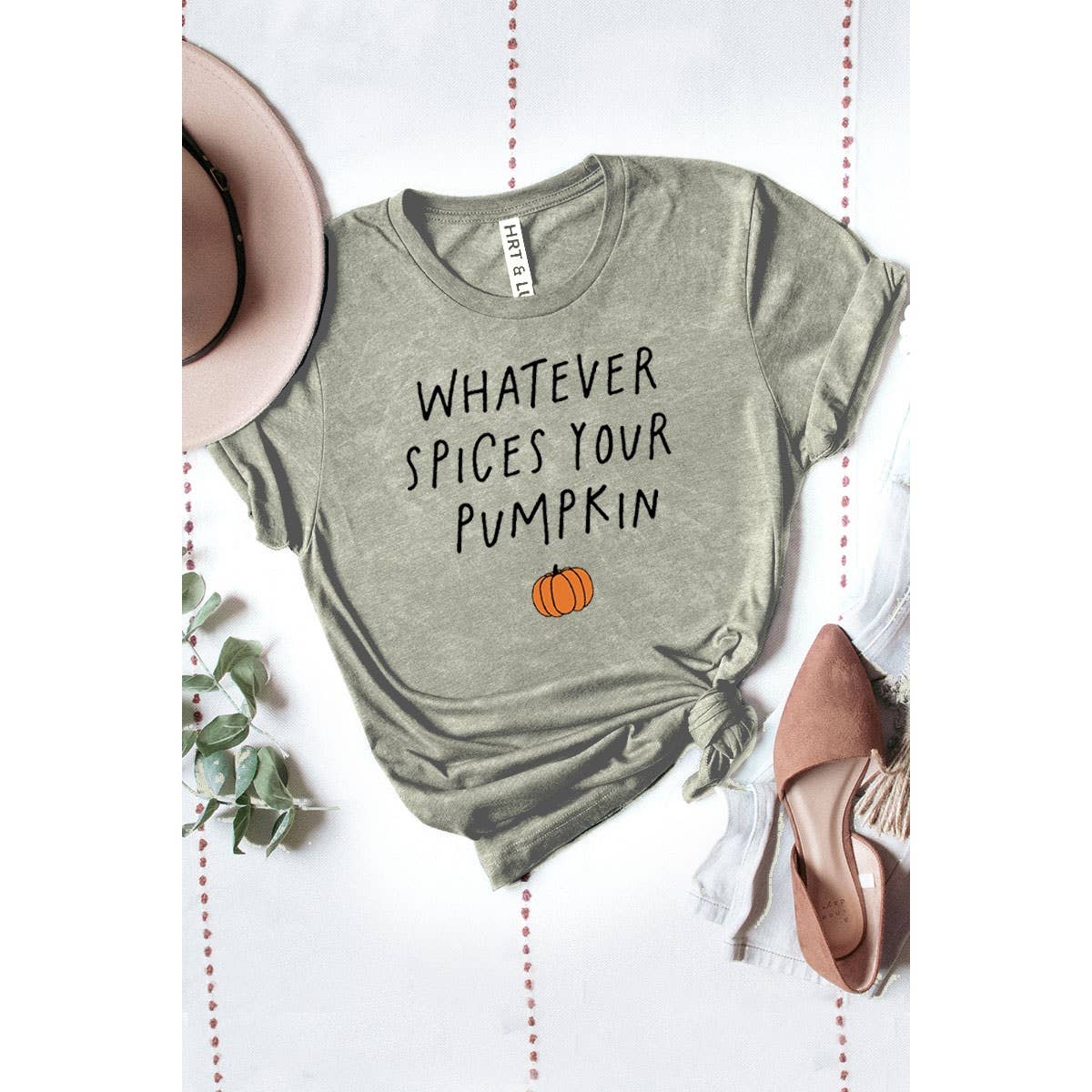 WHATEVR SPICES YOUR PUMPKIN MINERAL GRAPHIC TEE: Mineral Chocolate / S