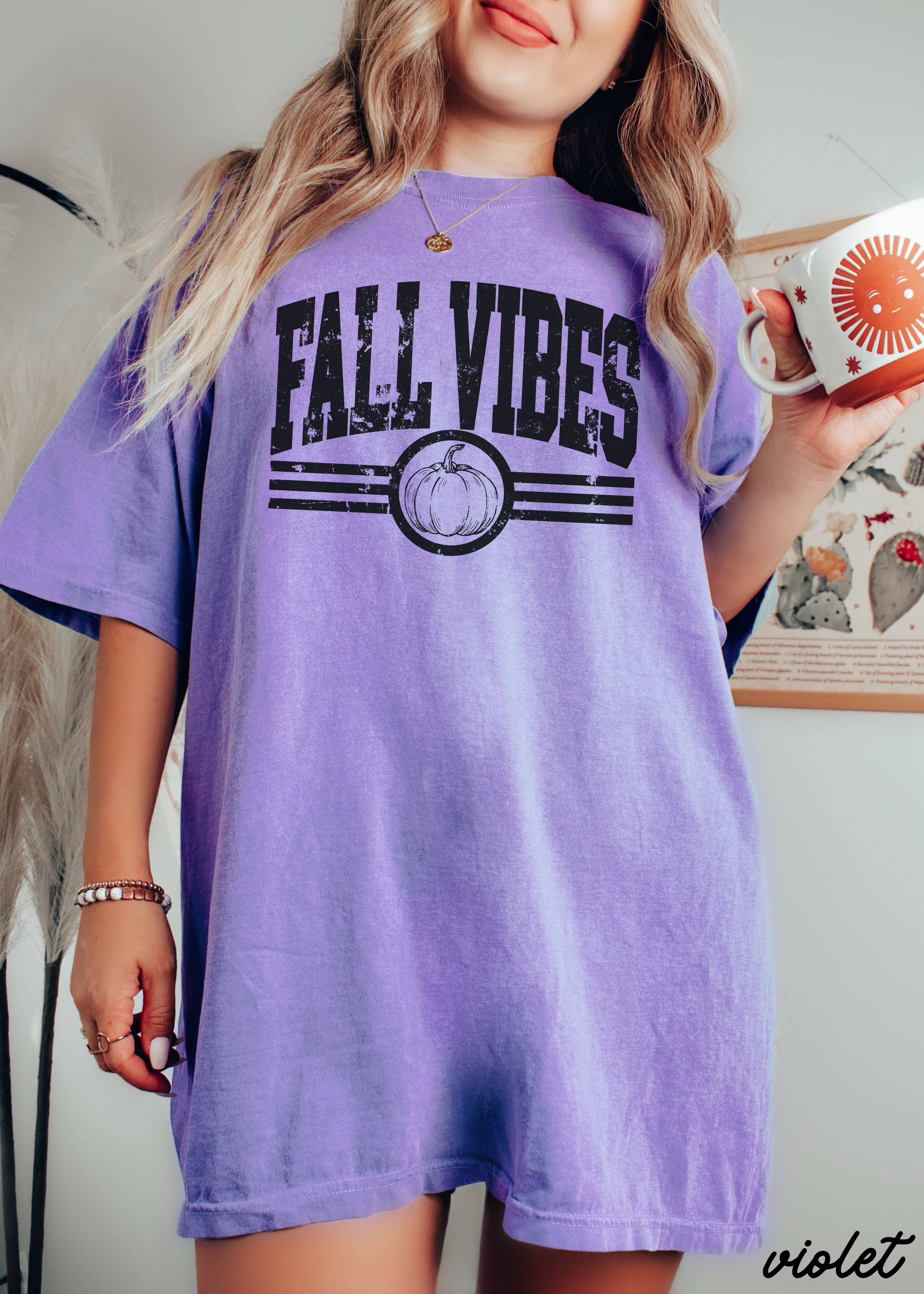 Fall Vibes Tee *13 Colors (S-3X): Extra Large / Ivory