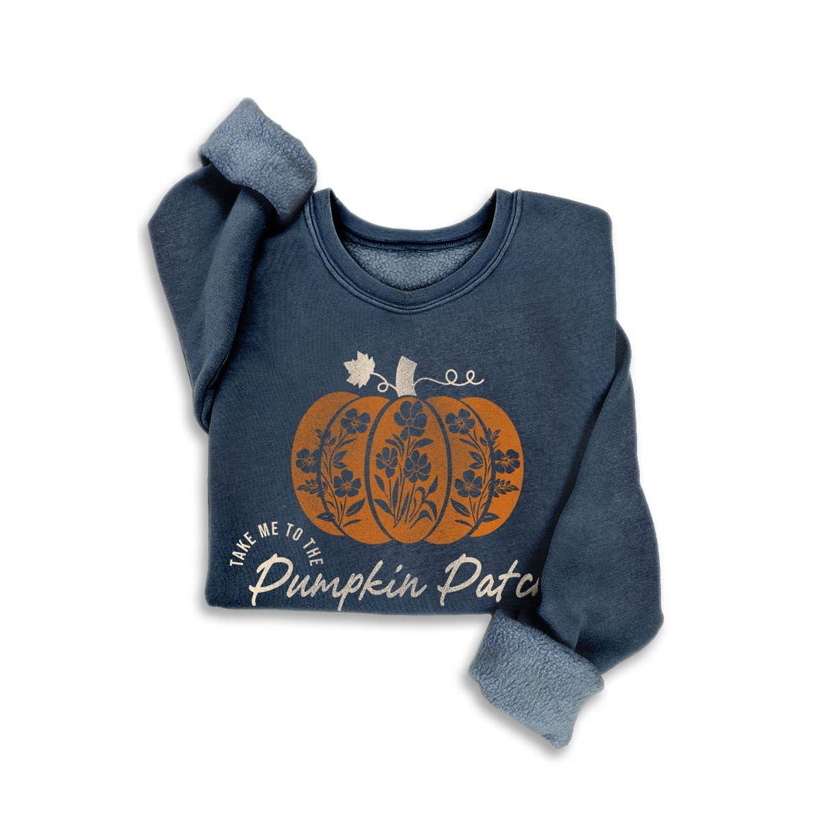 PUMPKIN PATCH MINERAL SWEATSHIRTS: White / S-M-L-XL(1-2-2-1)
