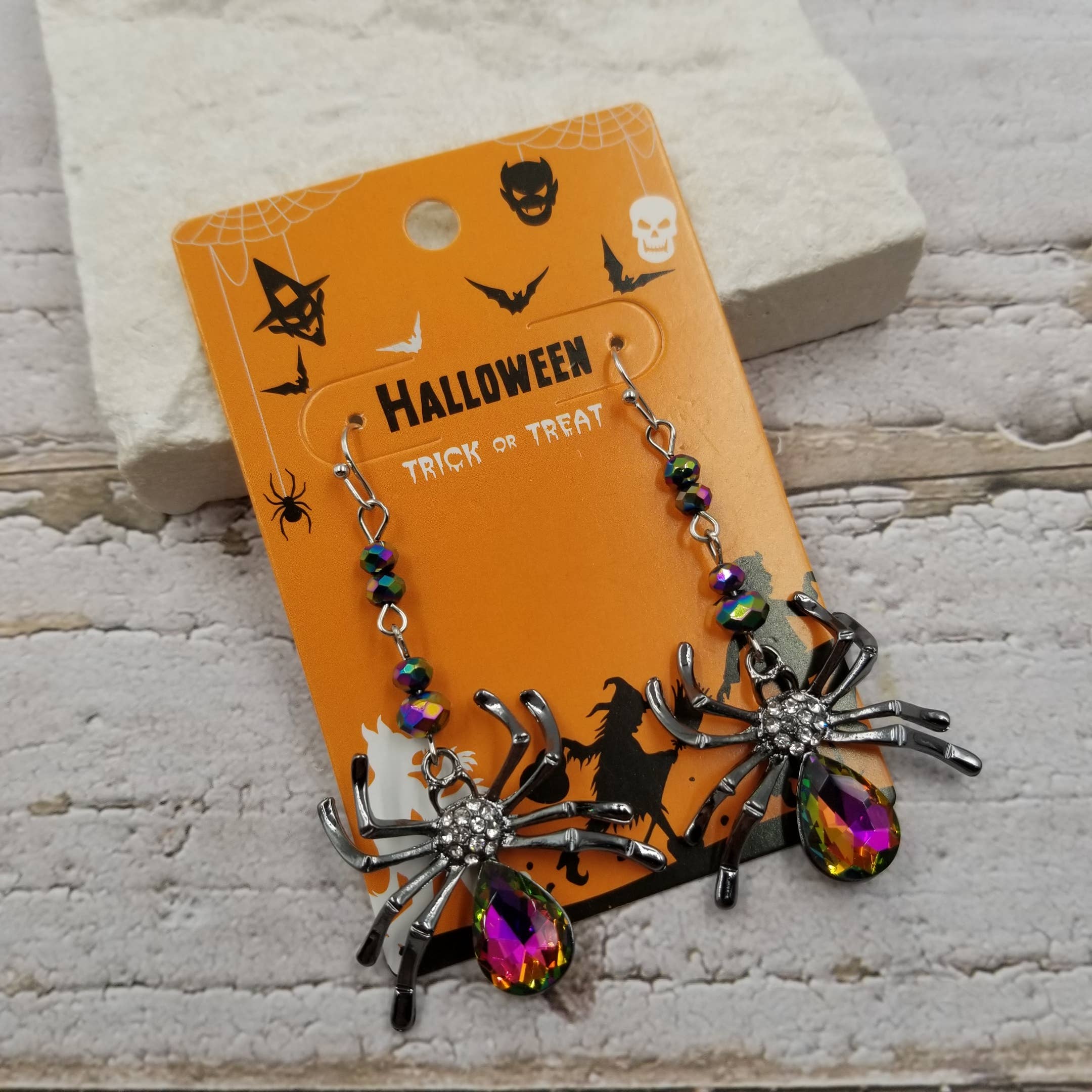 Halloween Poison Spider Earrings